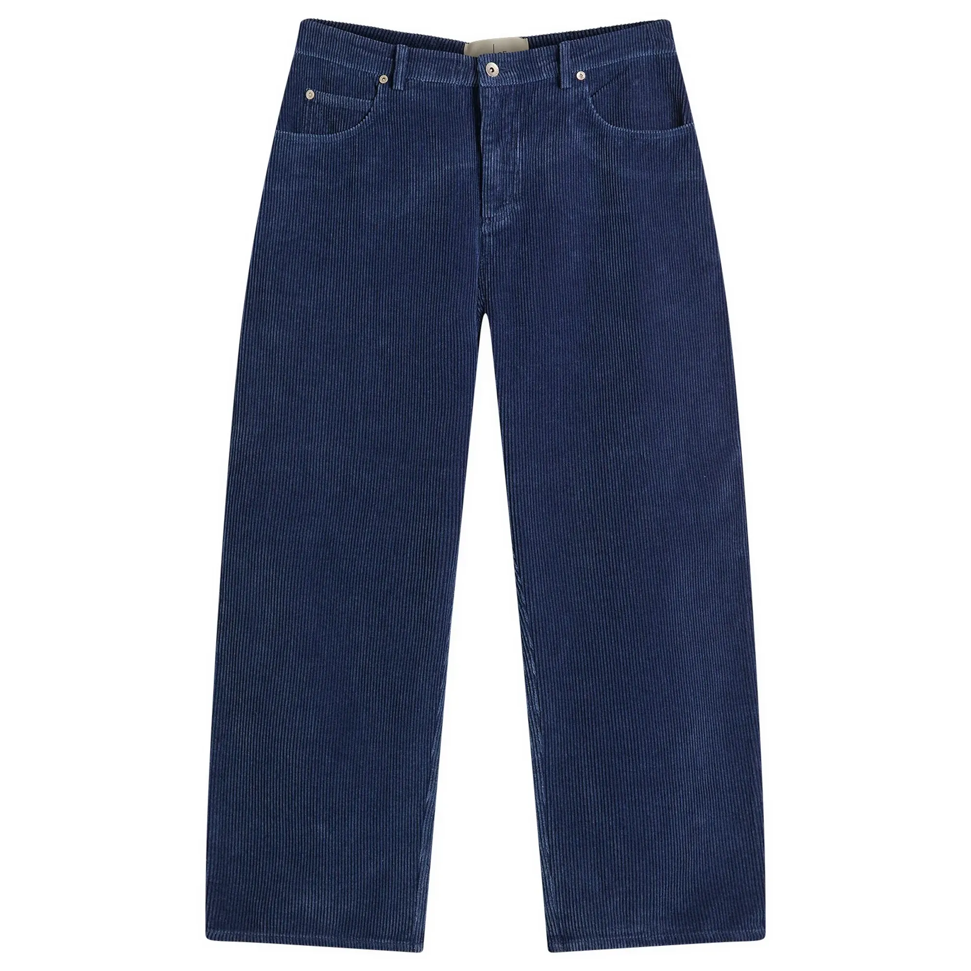 Folk Men's Barrel Leg Pant Washed Indigo Cord