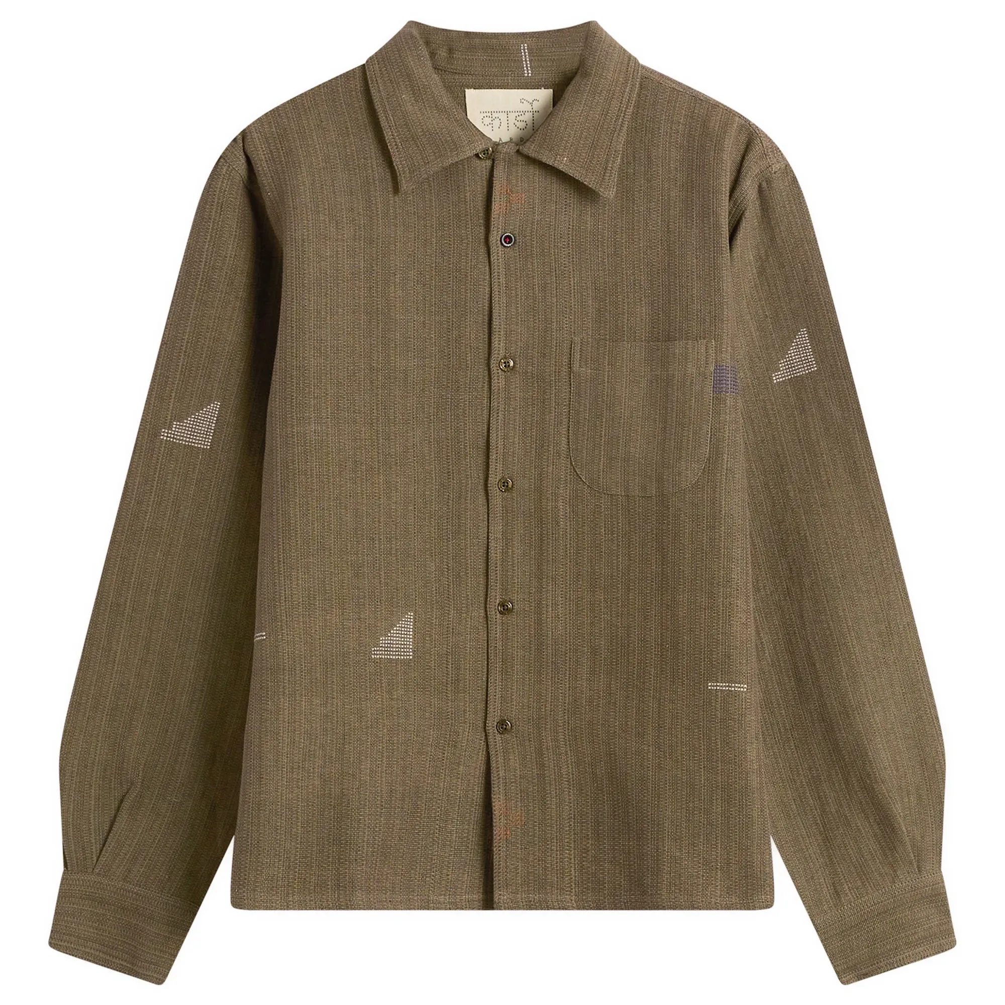 Kardo Men's Chintan Boxy Fit Shirt Olive