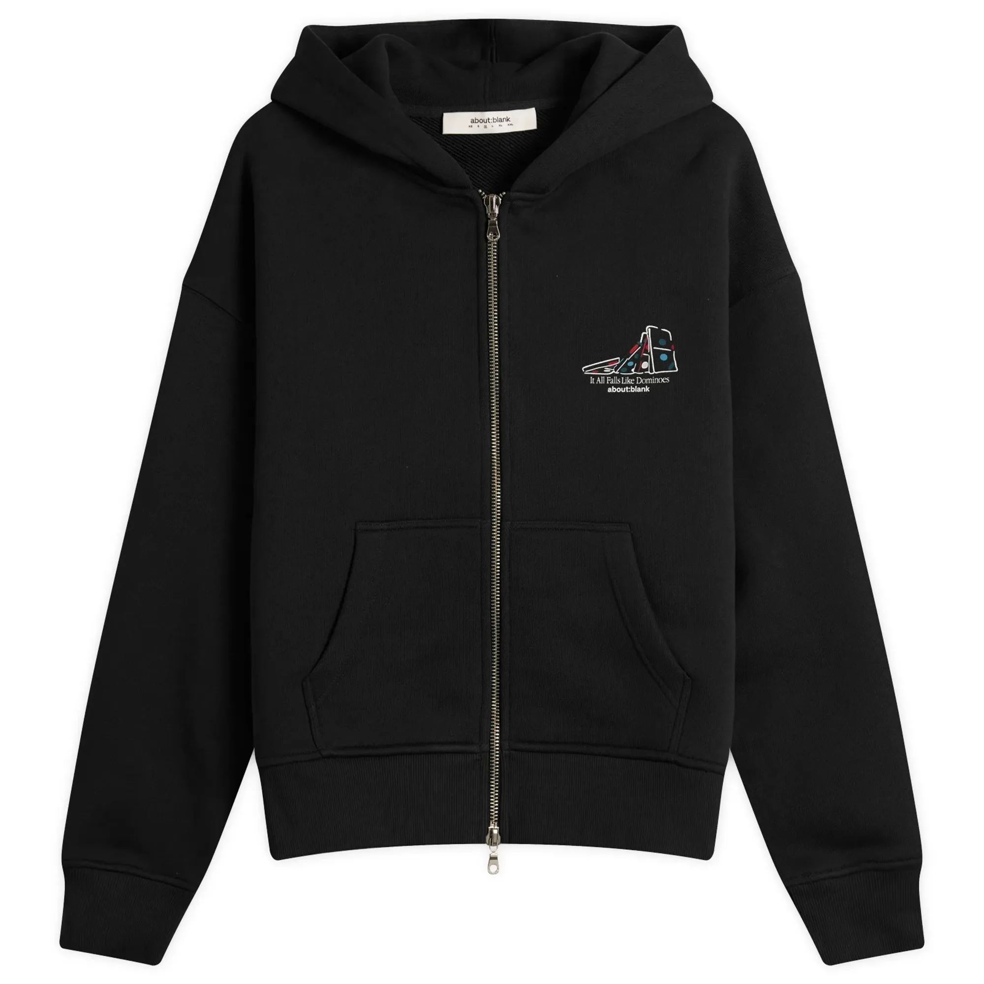 END. x about:blank Men's Dominoes Zip Hoodie Black