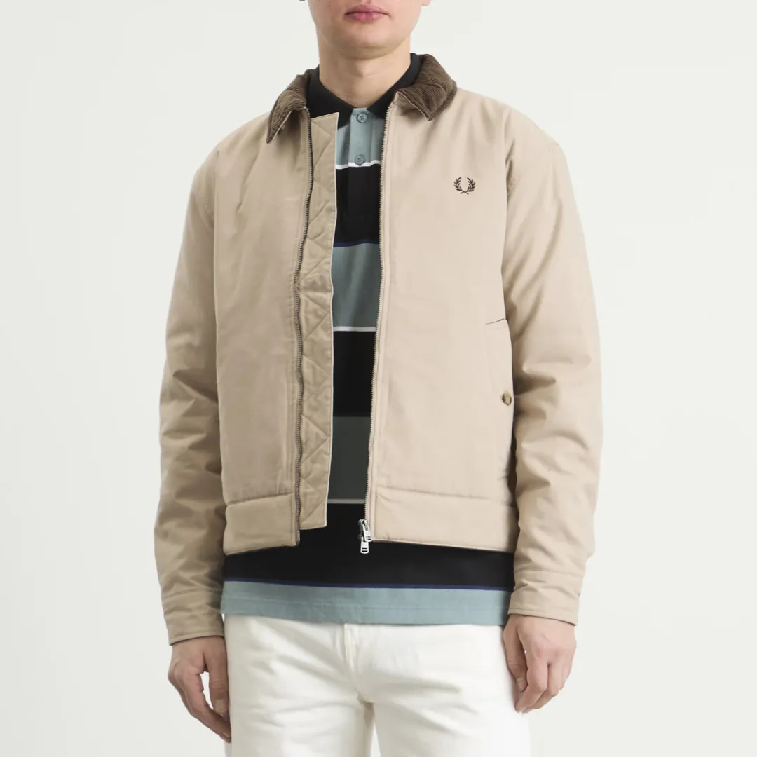 ふ様 FRED PERRY Cotton Caban Jacket Fred Perry Cotton Caban Jacket Dark Airforce - Terraces Menswear