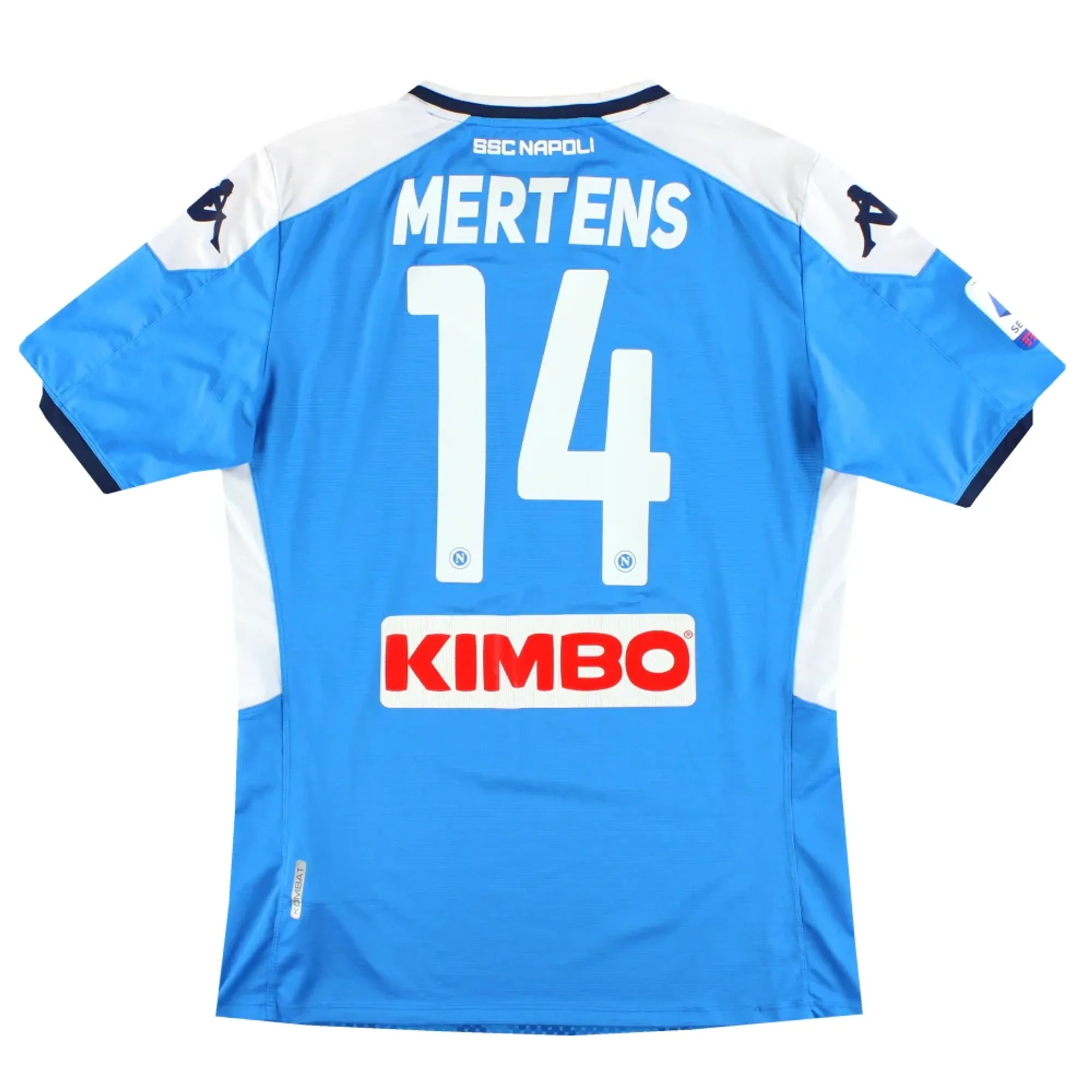 2019-20 Napoli Kappa Kombat Pro Home Shirt Mertens #14 XXL - Napoli / Excellent