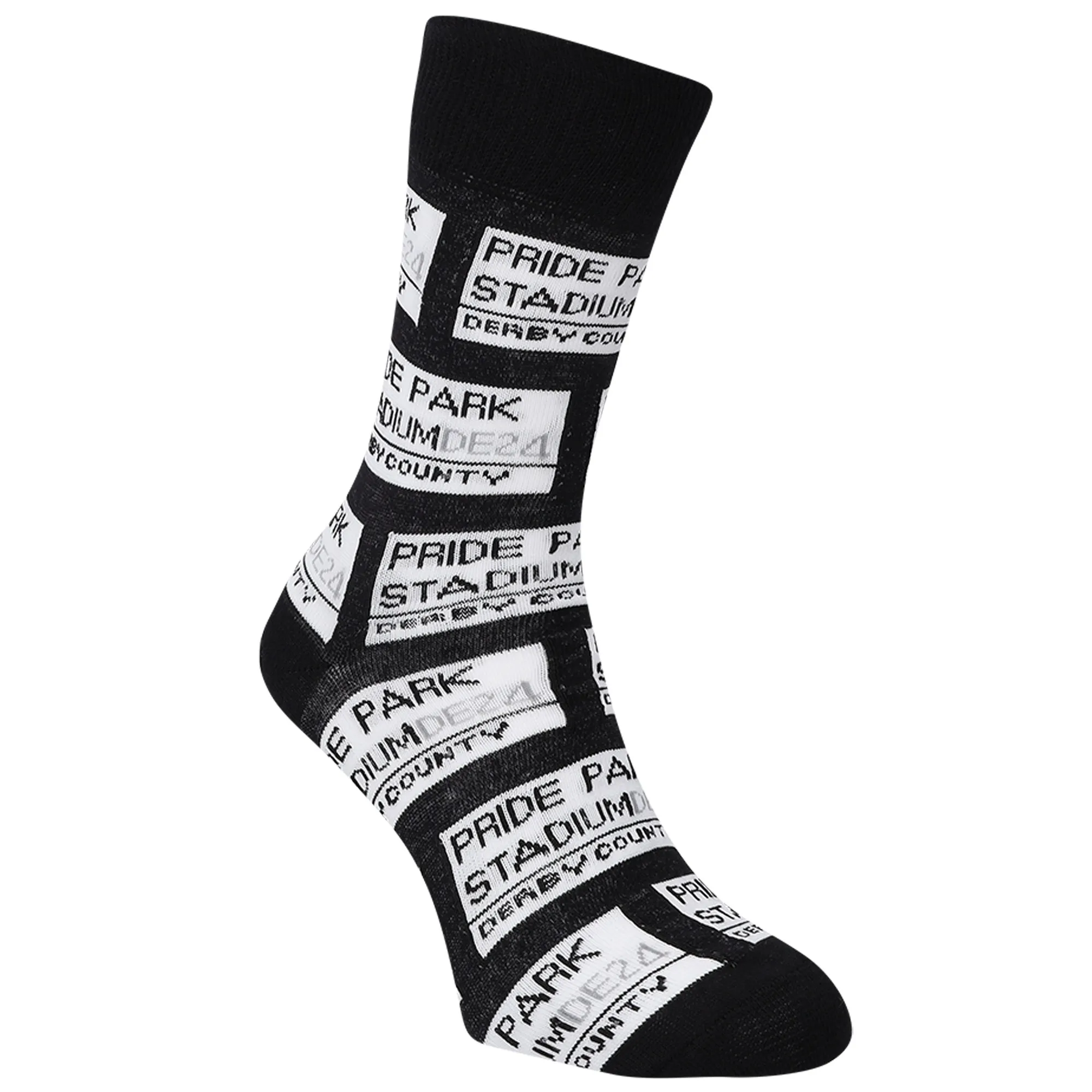 Derby County Pride Park Sock - Black - Unisex