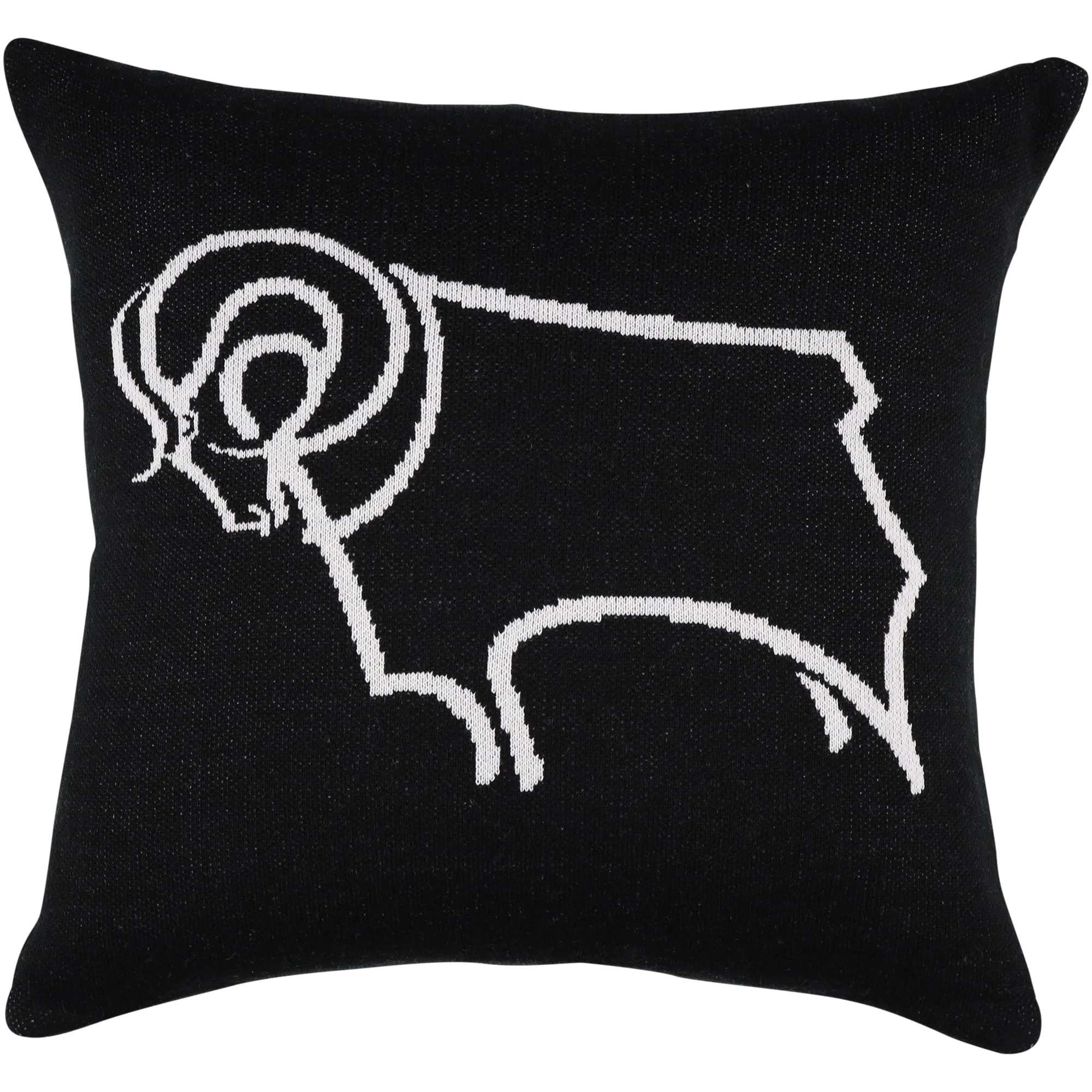 Derby County Knitted Cushion Double Sided - 50cm x 50cm