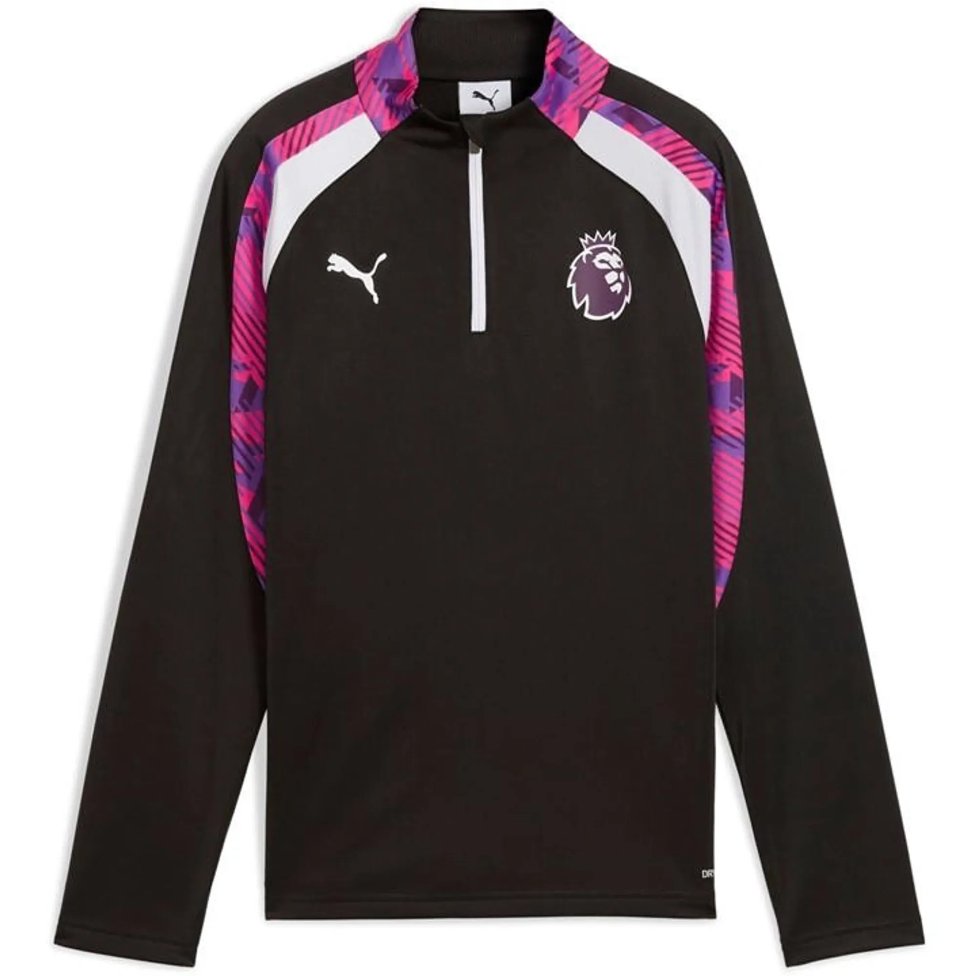 PUMA Premier League Quarter-Zip Top Shirt Brilliance Youth, Black/White, size 11-12 Youth