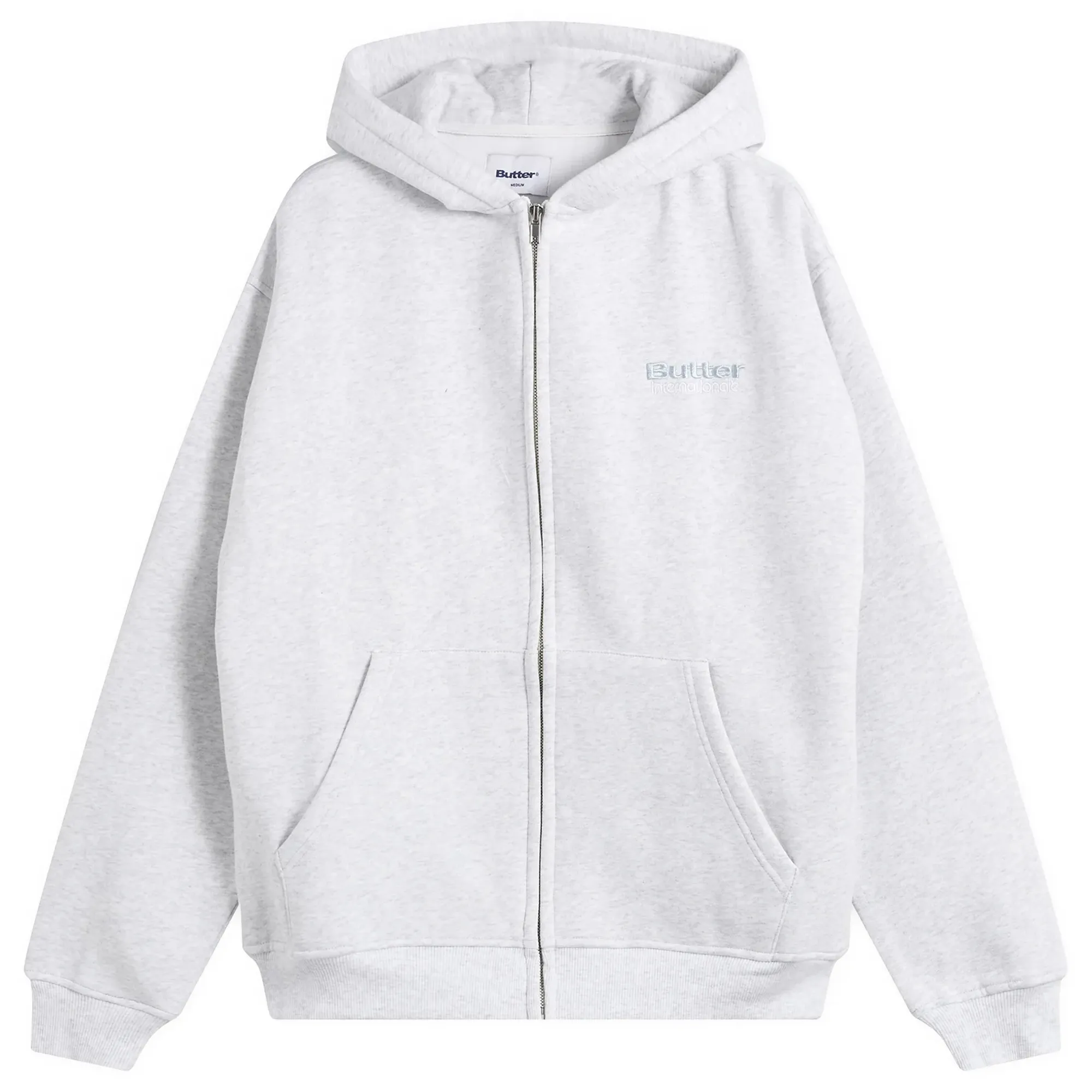 Butter Goods Men's Internationale Zip Hoodie Ash