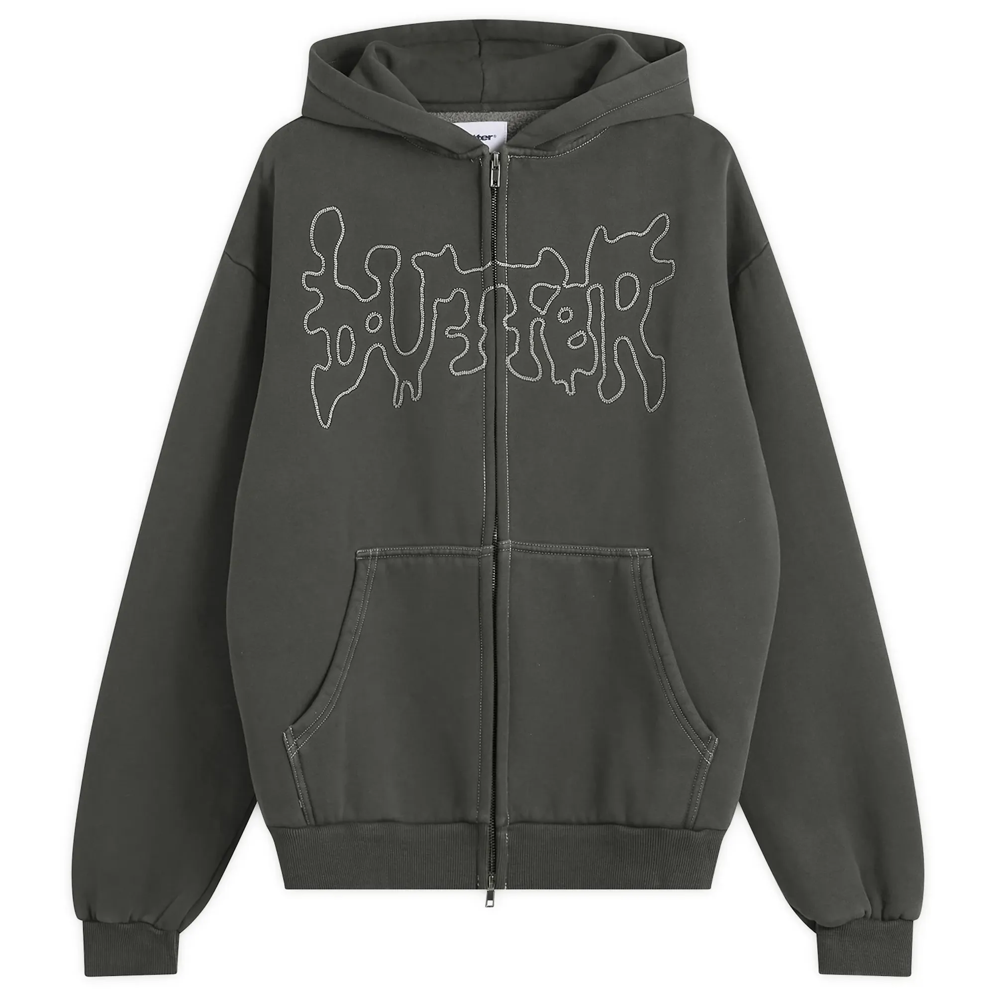 Butter Goods Men's Blotch Zip Hoodie Washed Black