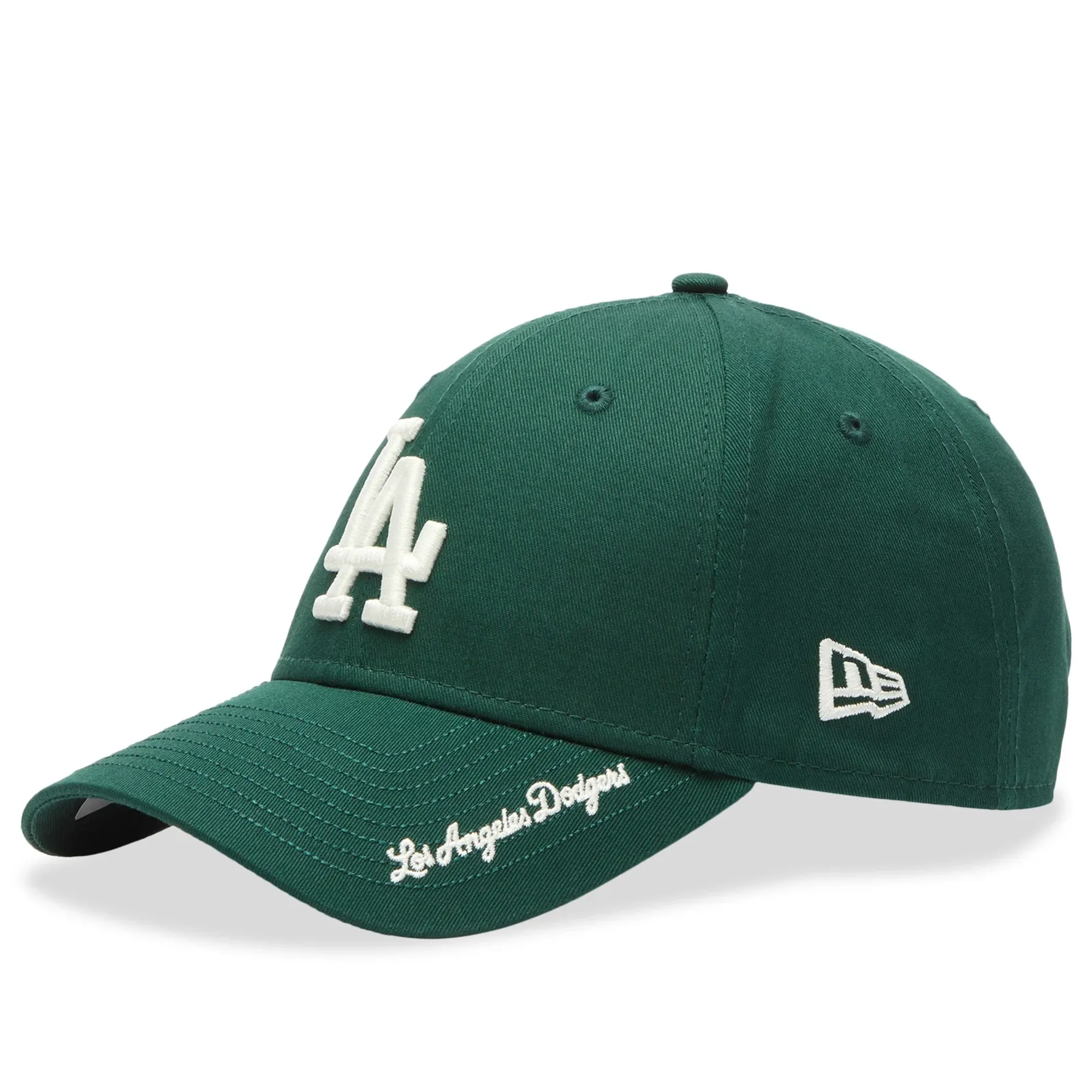 New Era LA Dodgers Visor Script 9Forty Cap Dark Green