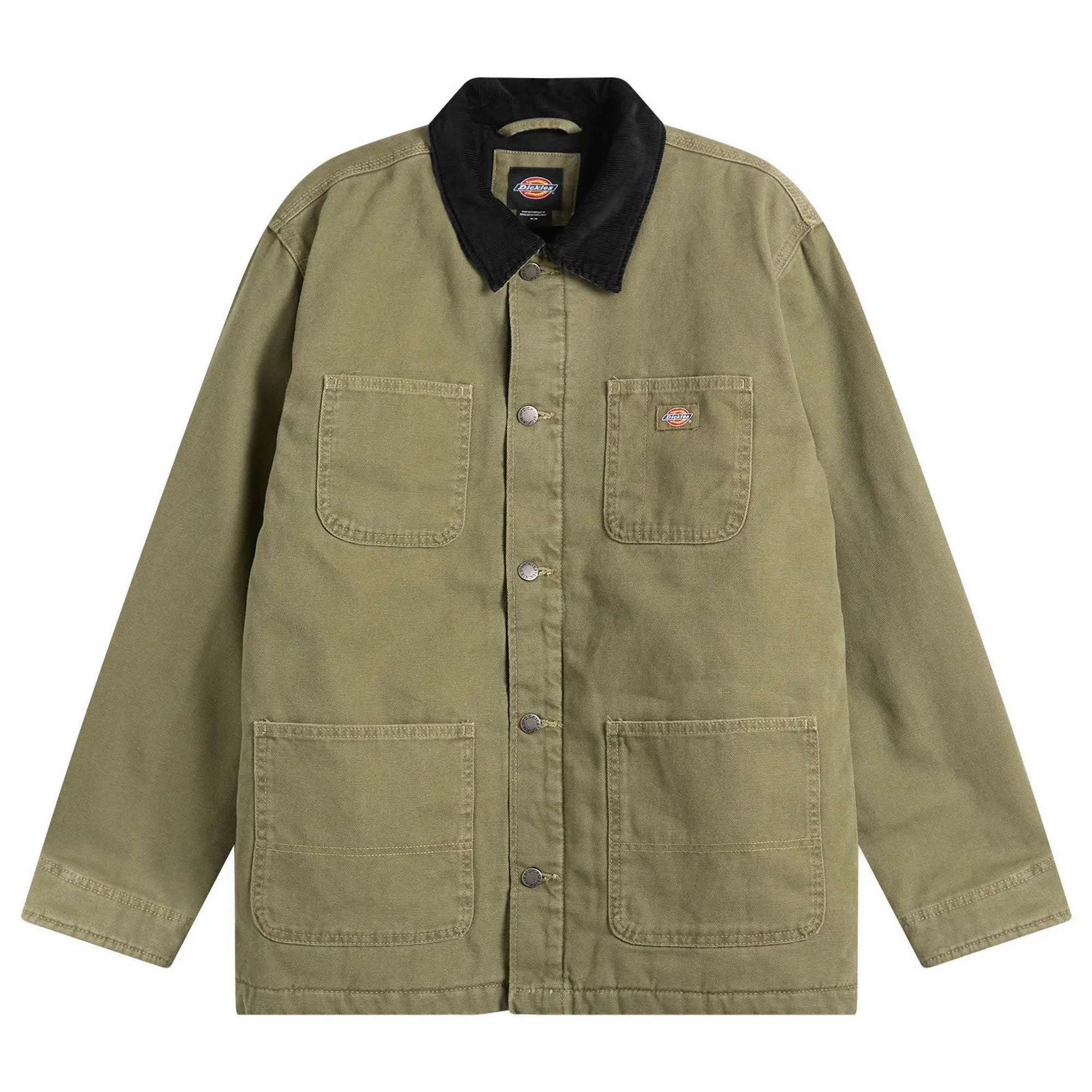 Dickies Men's Lined Canvas Chore Jacket Military Green