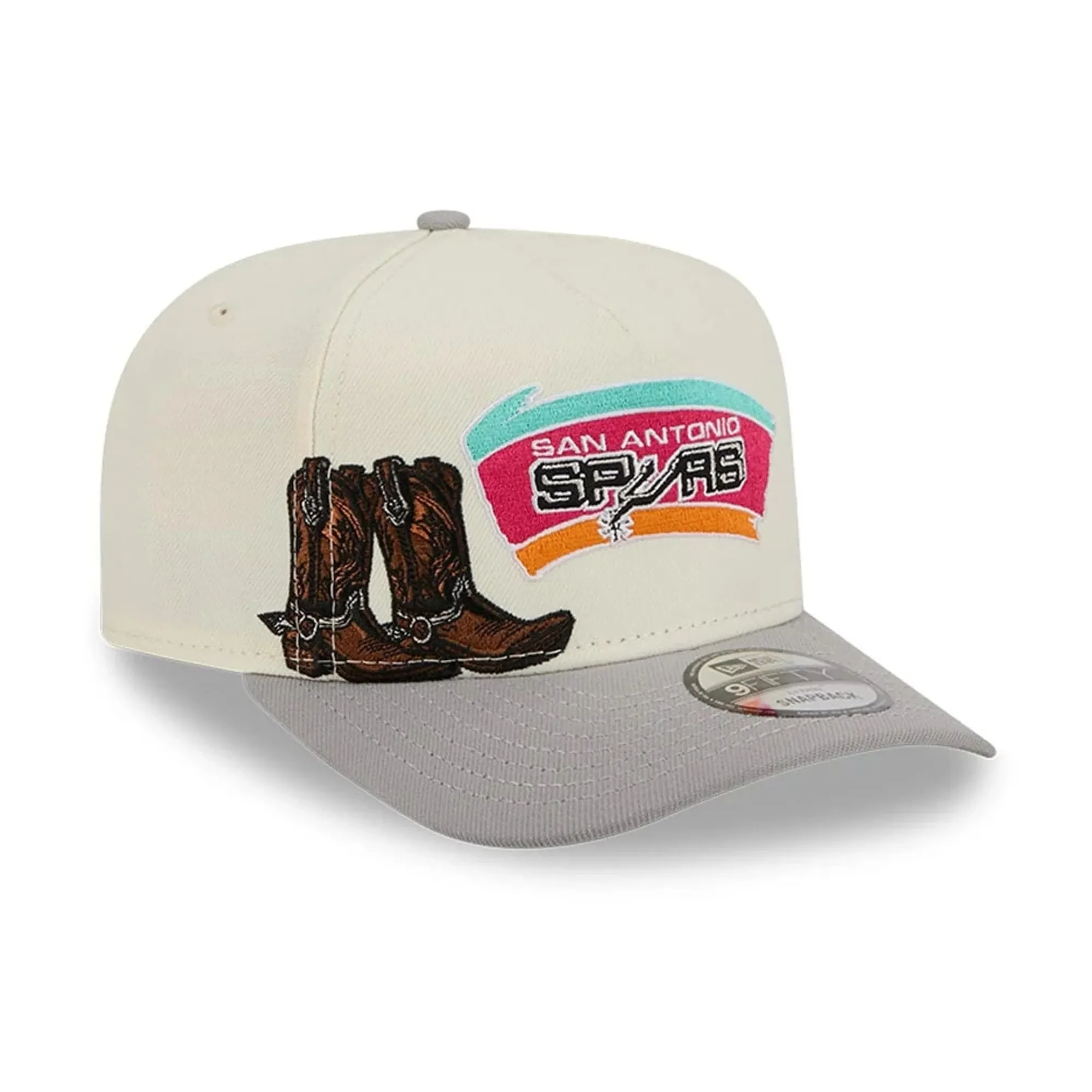 San Antonio Spurs NBA Grey 9FIFTY A-Frame Snapback Adjustable Cap New Era Cap adult unisex