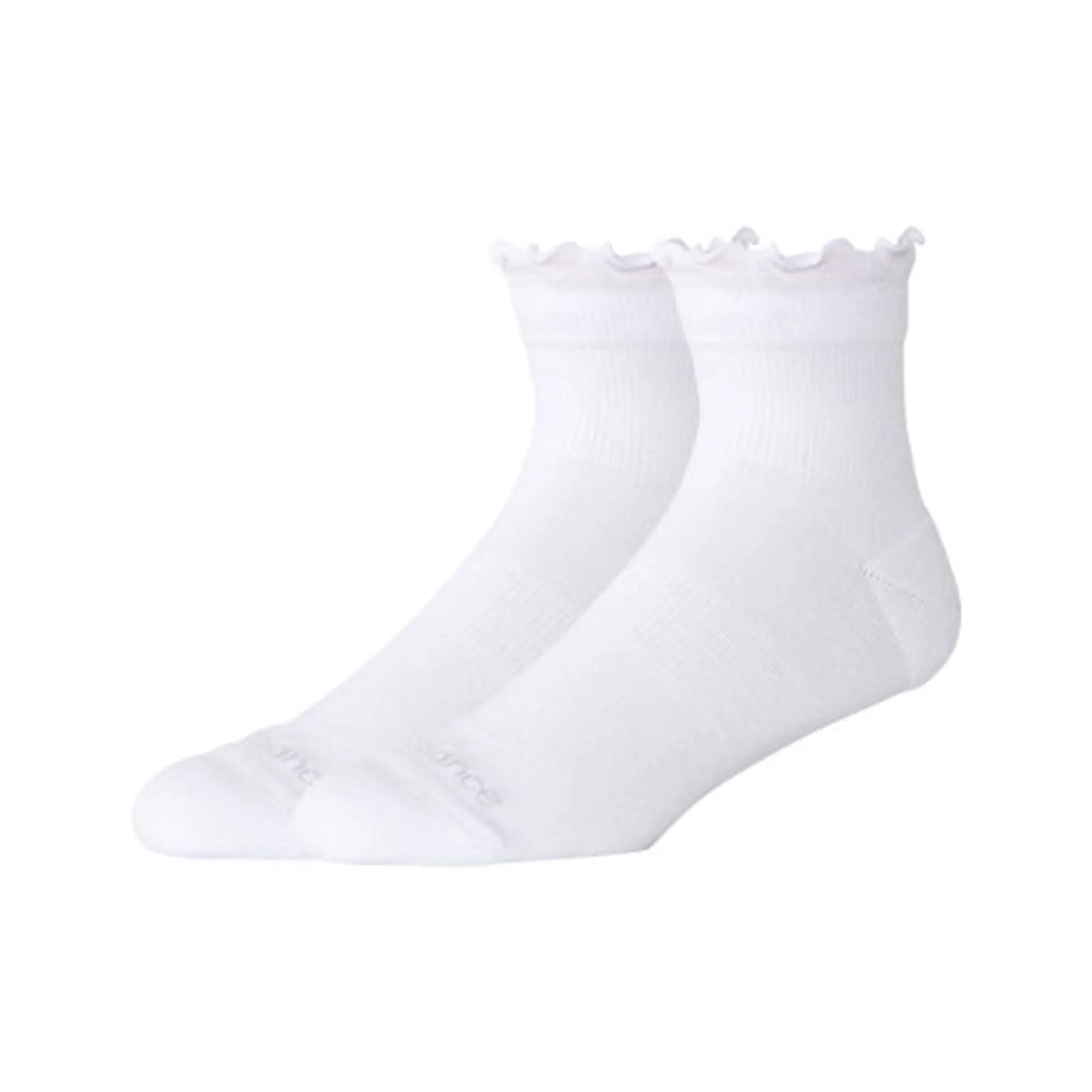 New Balance Unisex Active Ruffle Quarter in White Cotton