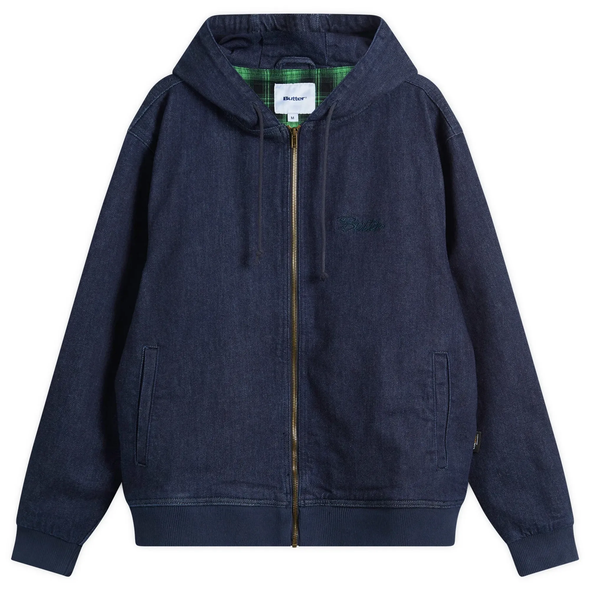Butter Goods Men's Hooded Work Jacket Rinsed Indigo
