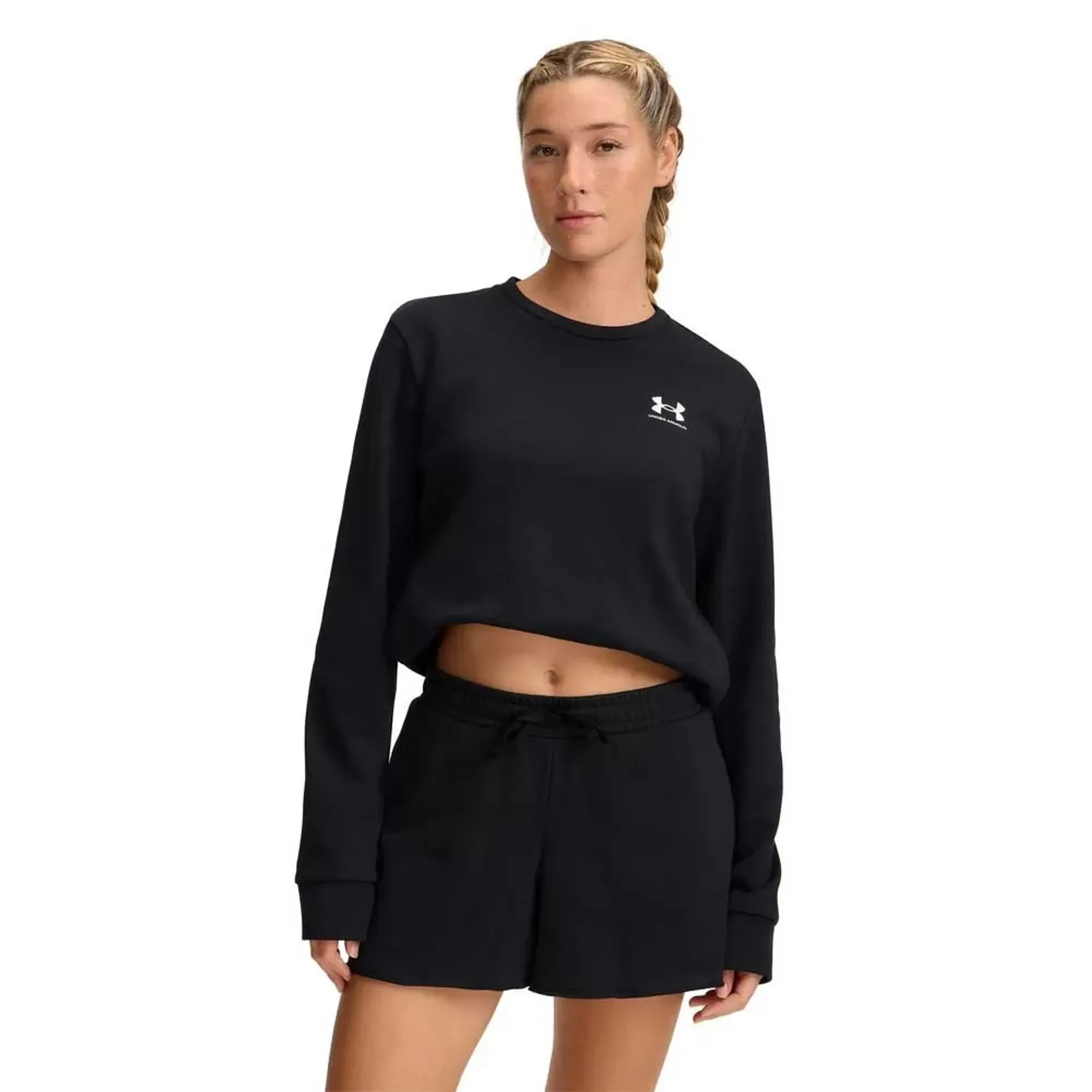 Under Armour  Rival Terry Women's Crew Black / White L