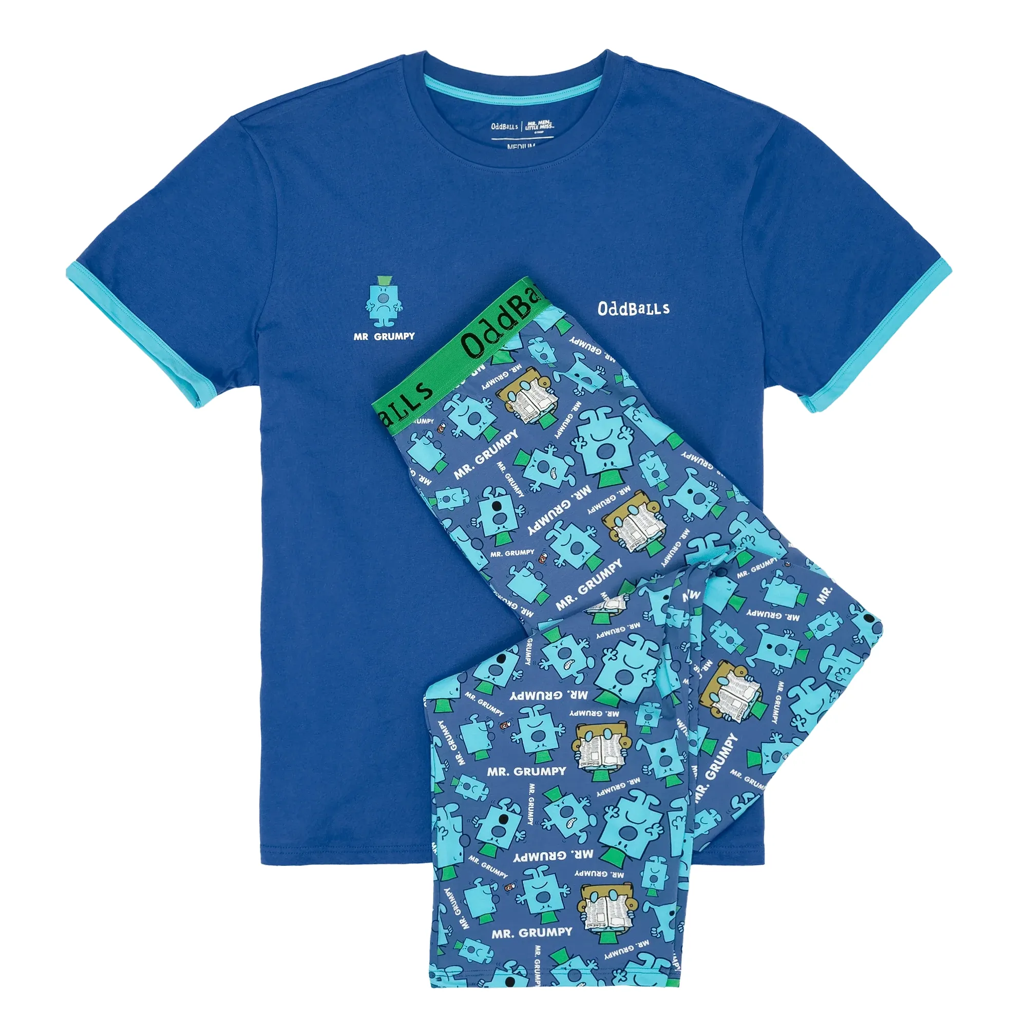 Mr Grumpy - Men's Long Pyjamas Set (T-Shirt & Trousers)
