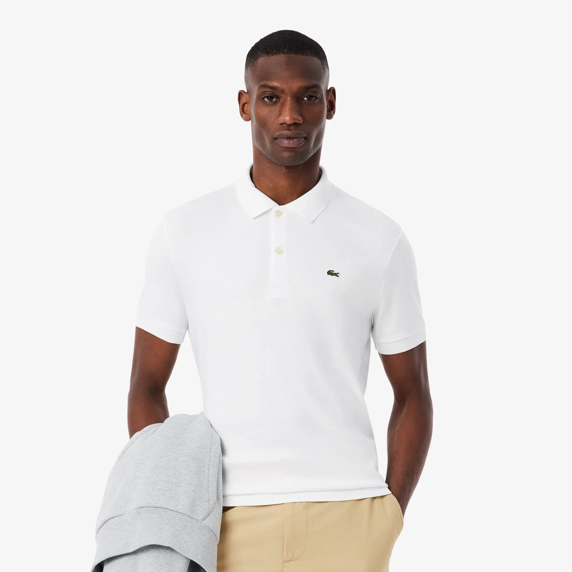Lacoste Regular Fit Cotton Pima Polo Shirt - White