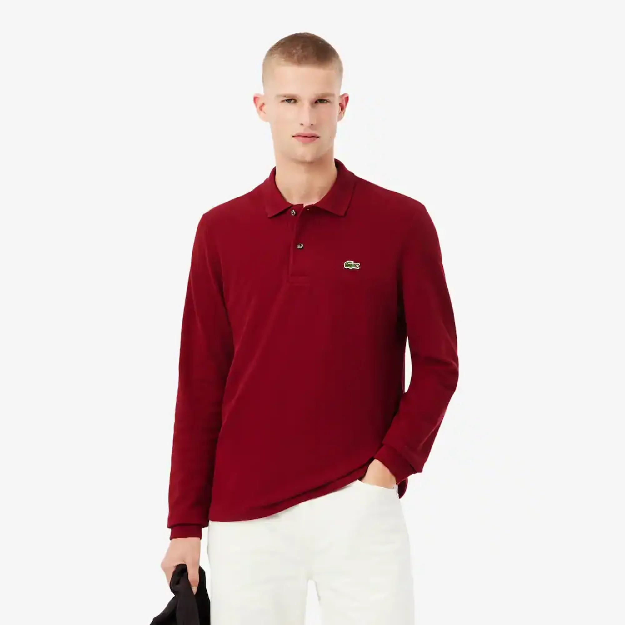 Lacoste Classic Fit Long Sleeved L.12.12 Polo Shirt - Bordeaux