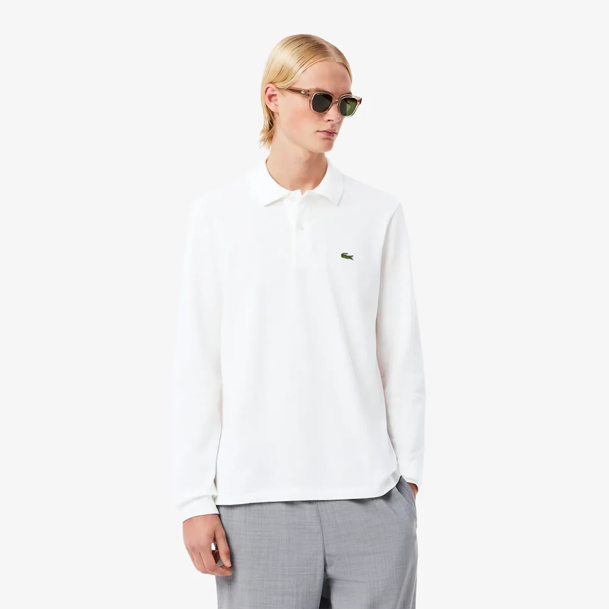 Customised Long Sleeve Lacoste Polo - Without Color