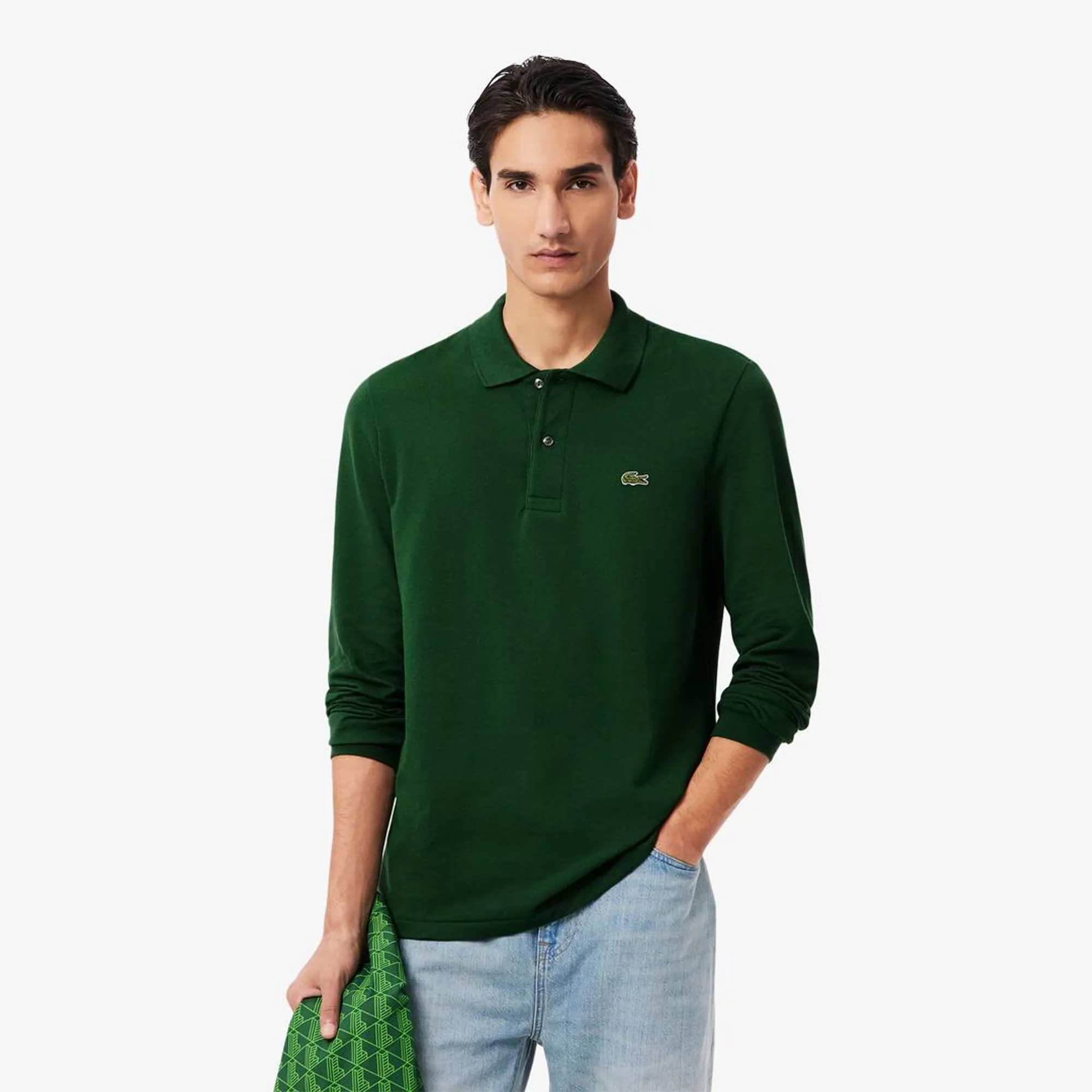 Lacoste Classic Fit Long Sleeved L.12.12 Polo Shirt - Pine Green