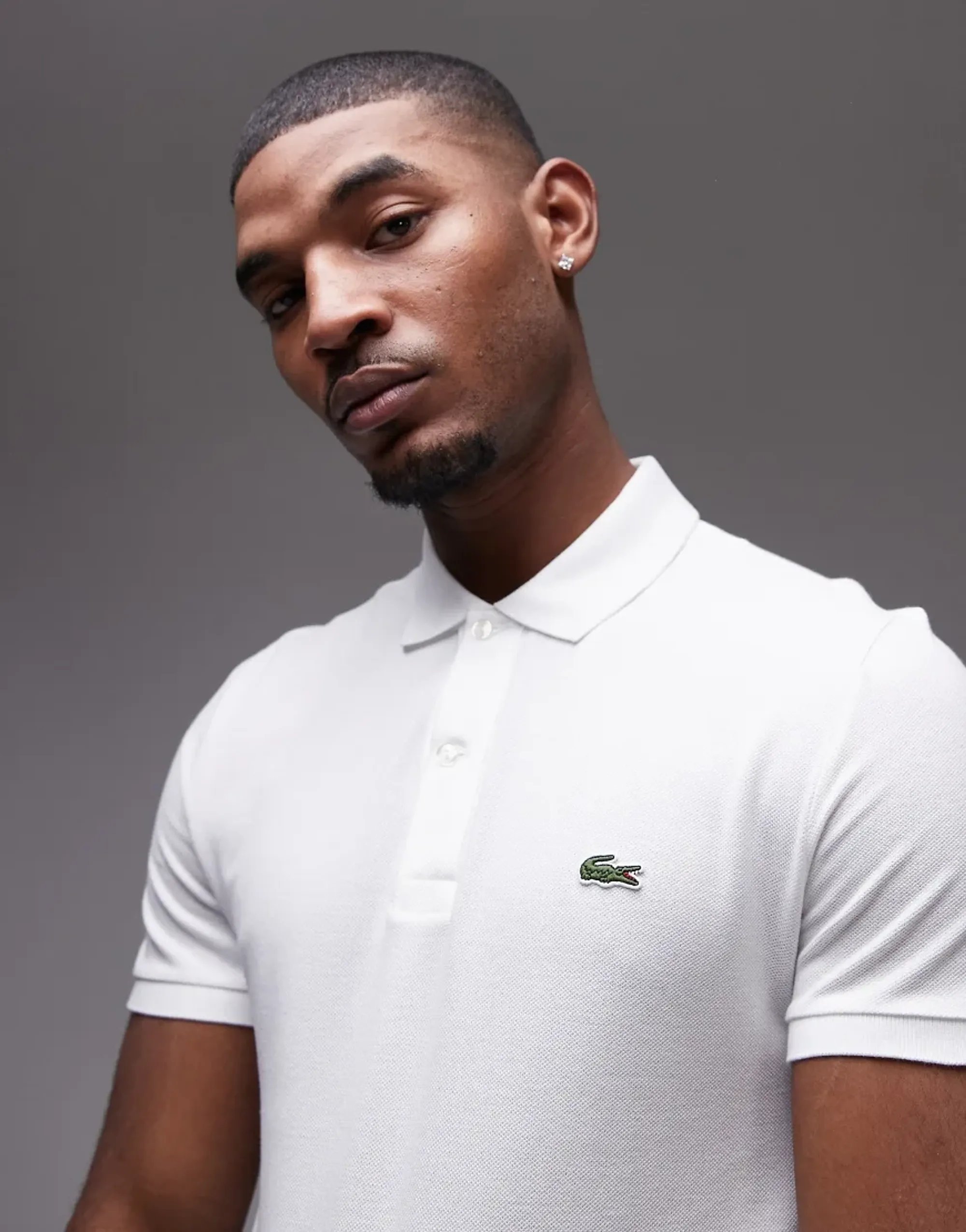 Lacoste Slim Fit L.12.12 Piqué Polo Shirt - White