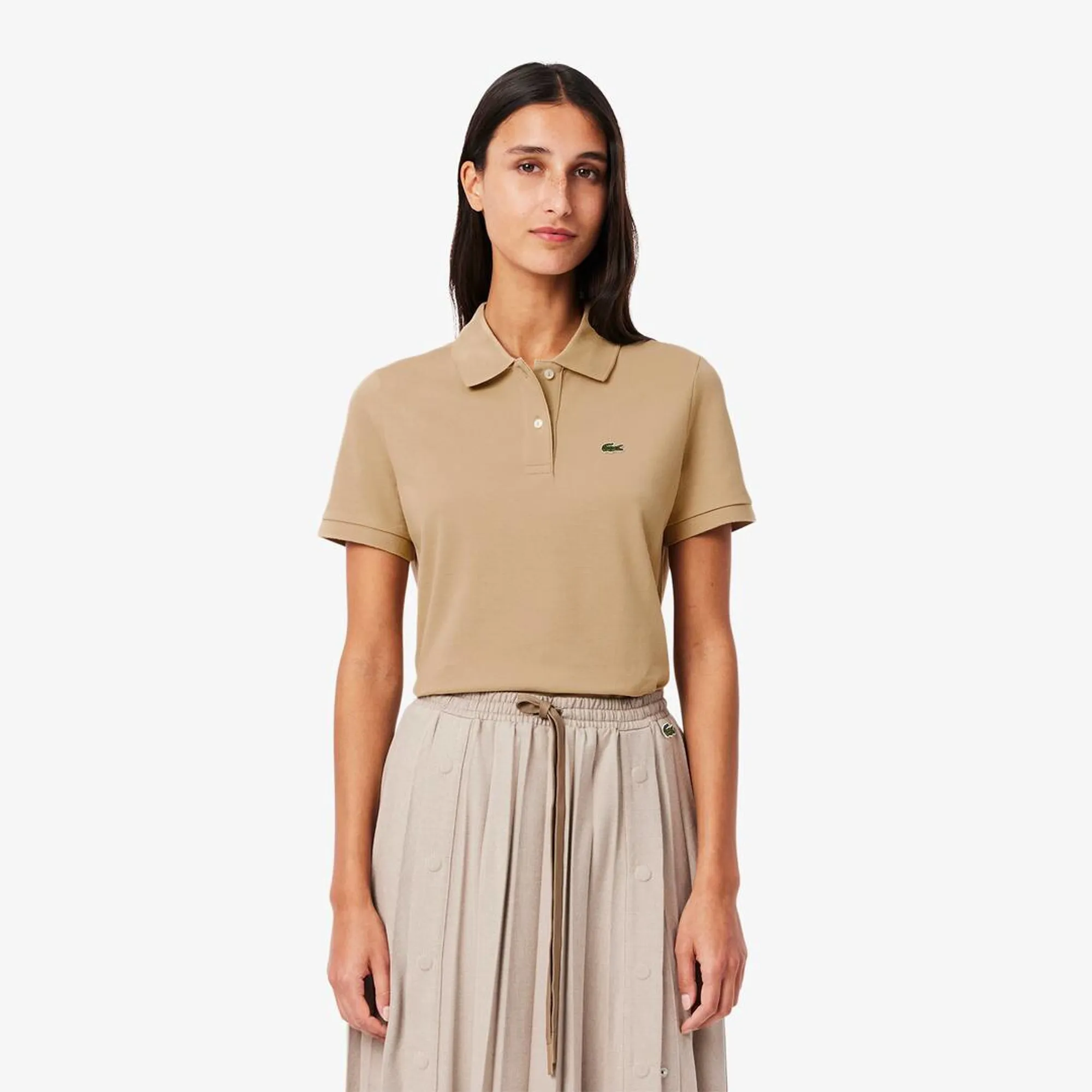 Lacoste Regular Fit Supple Petit Piqué Polo Shirt - Beige