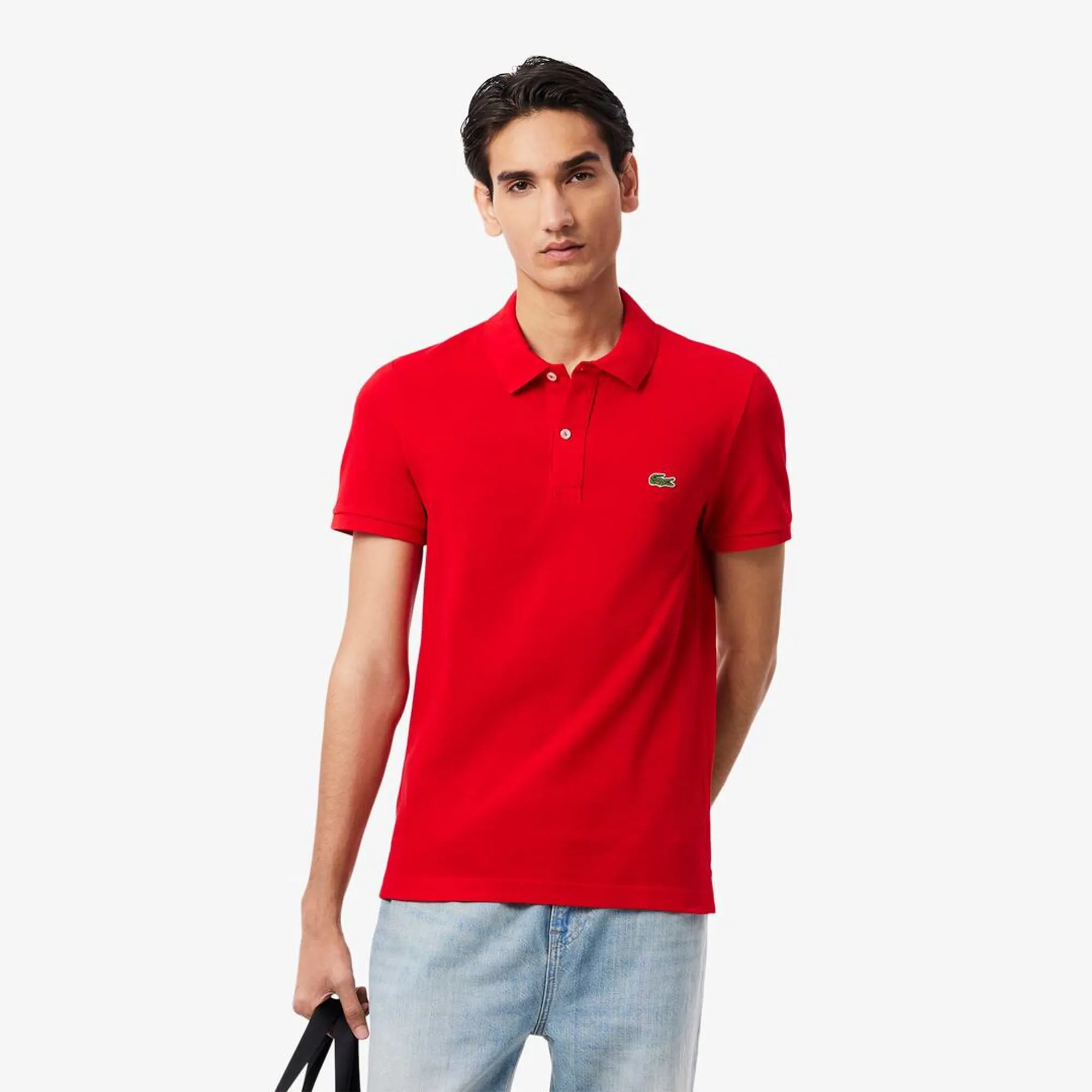 Lacoste Slim Fit L.12.12 Piqué Polo Shirt - Rouge
