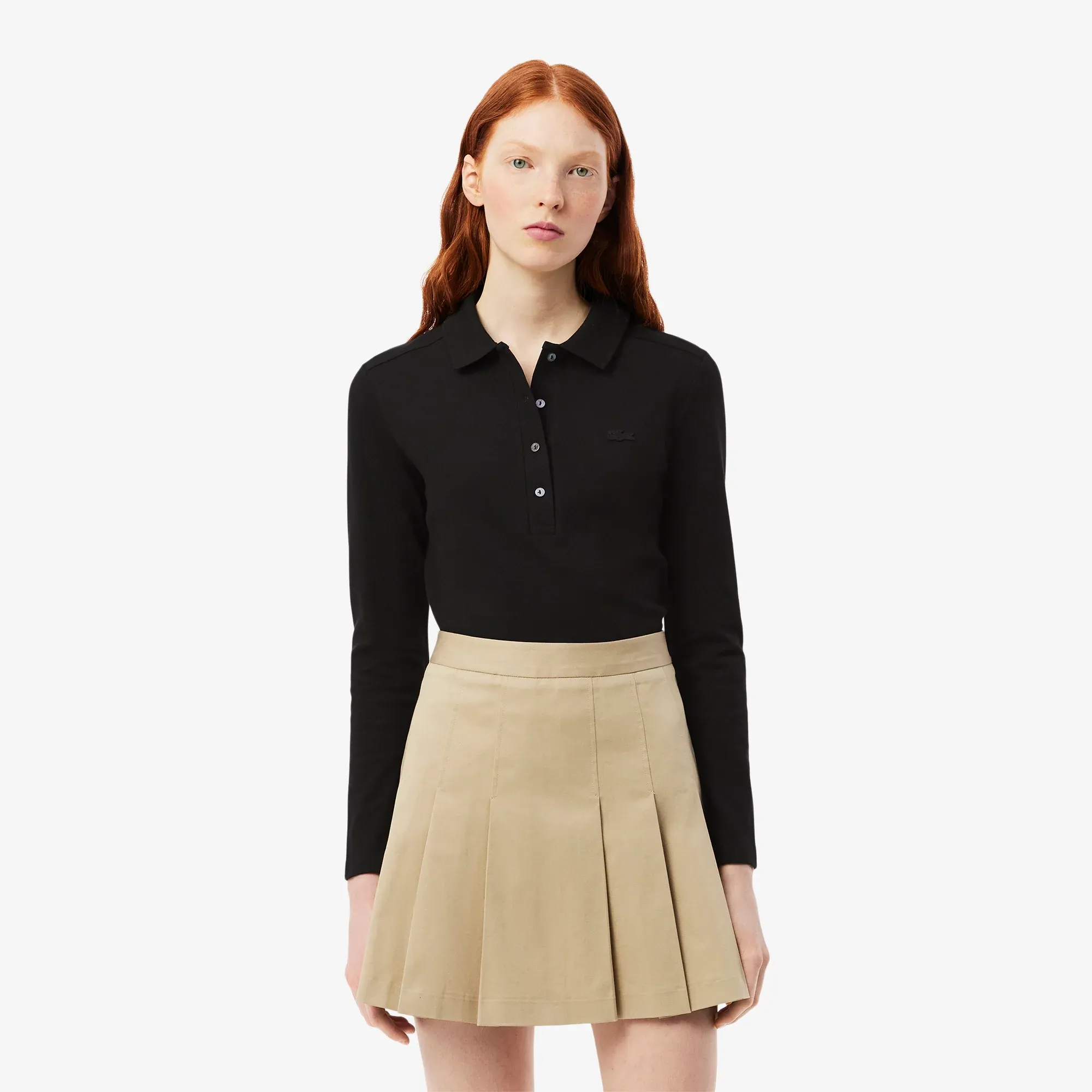 Lacoste Slim Fit L.12.D Stretch Piqué Polo Shirt - Noir