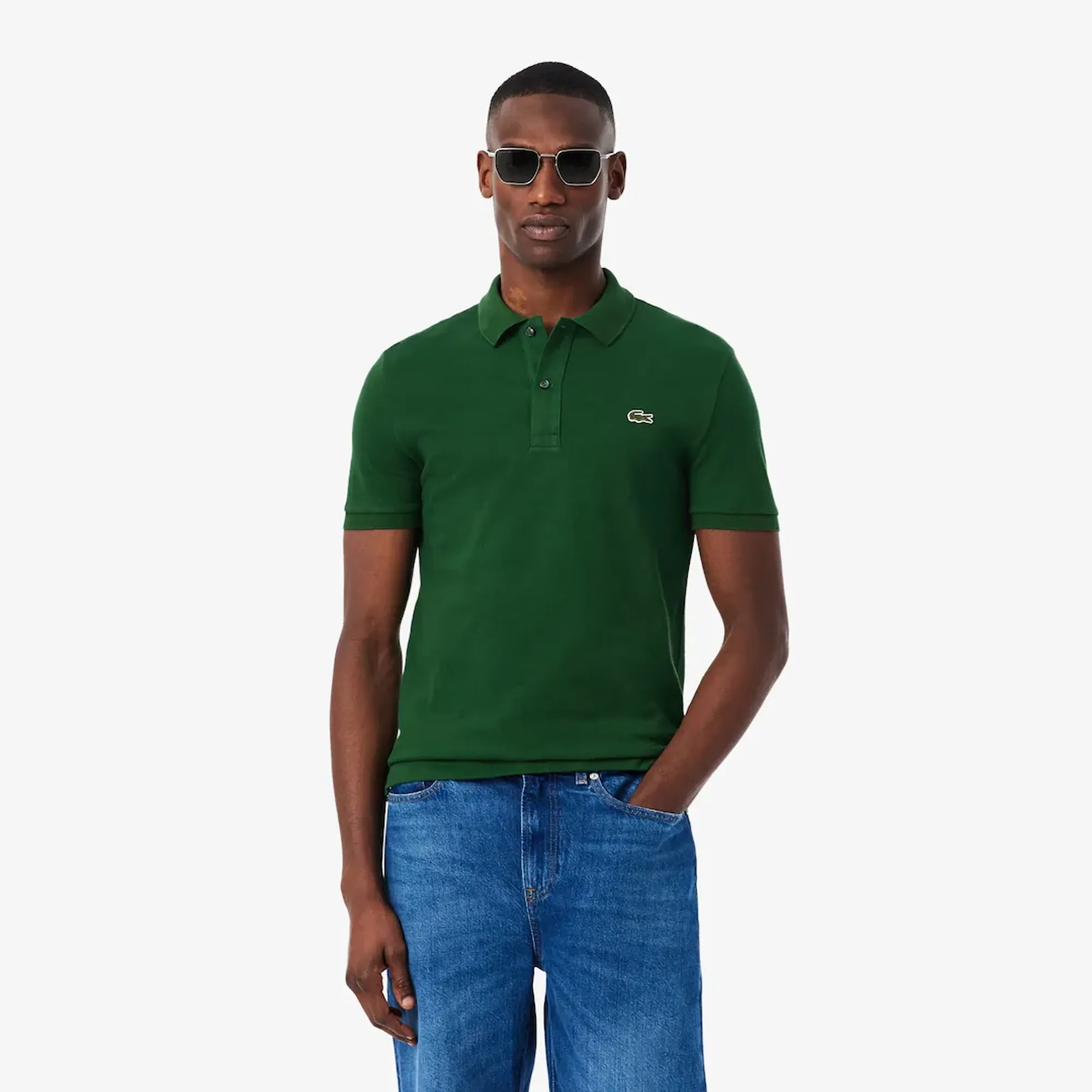 Lacoste Slim Fit L.12.12 Piqué Polo Shirt - Pine Green