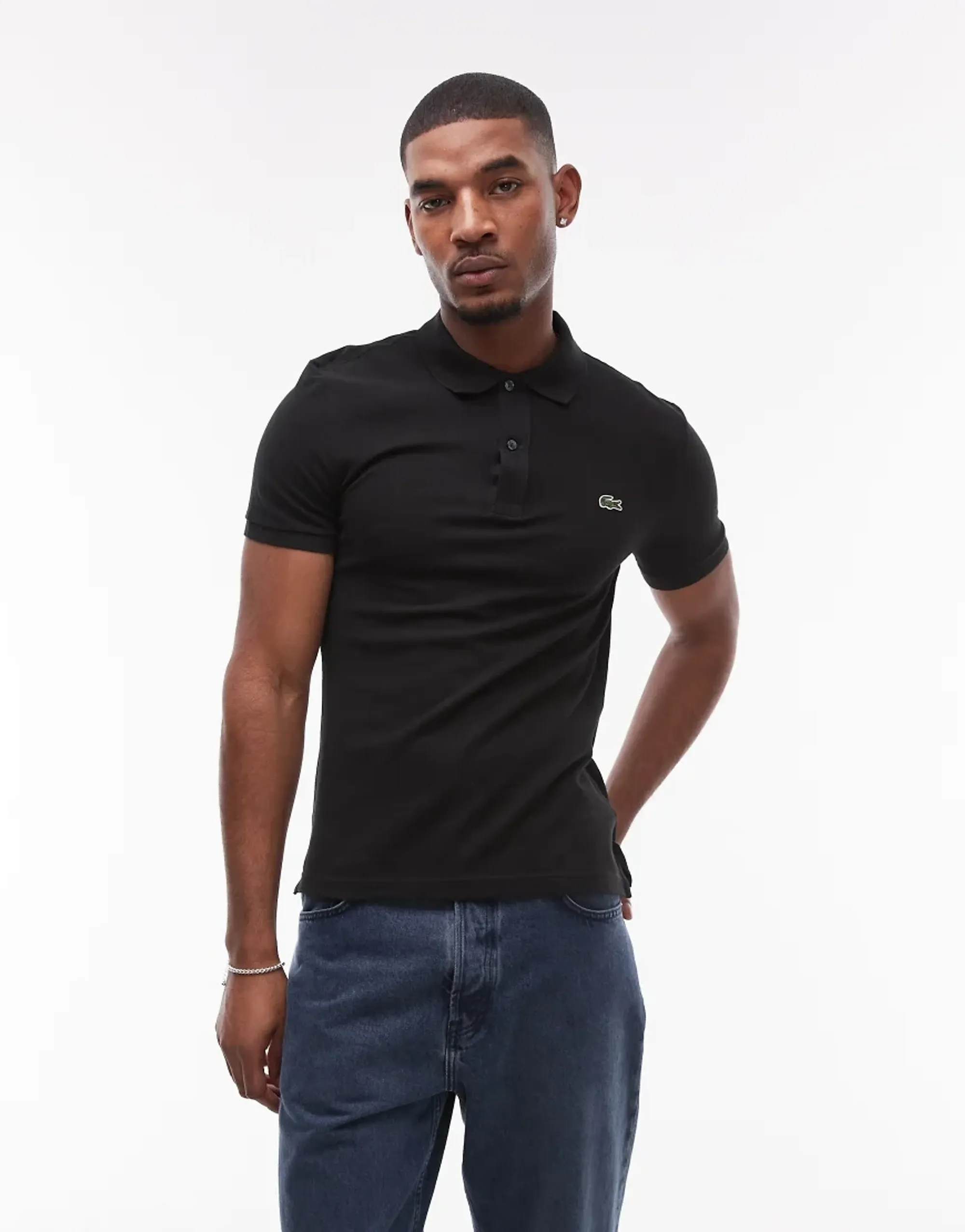 Lacoste Slim Fit L.12.12 Piqué Polo Shirt - Noir