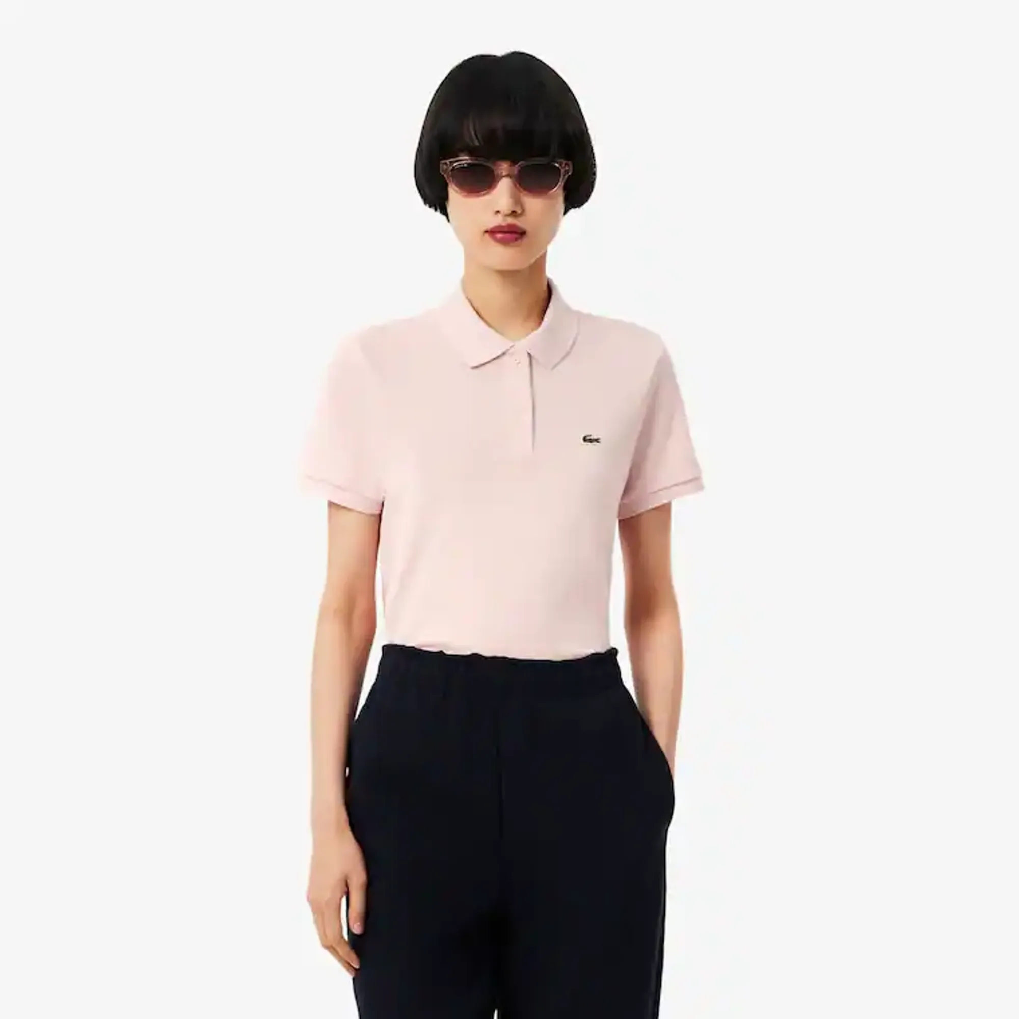 Lacoste Regular Fit Supple Petit Piqué Polo Shirt - Light Pink