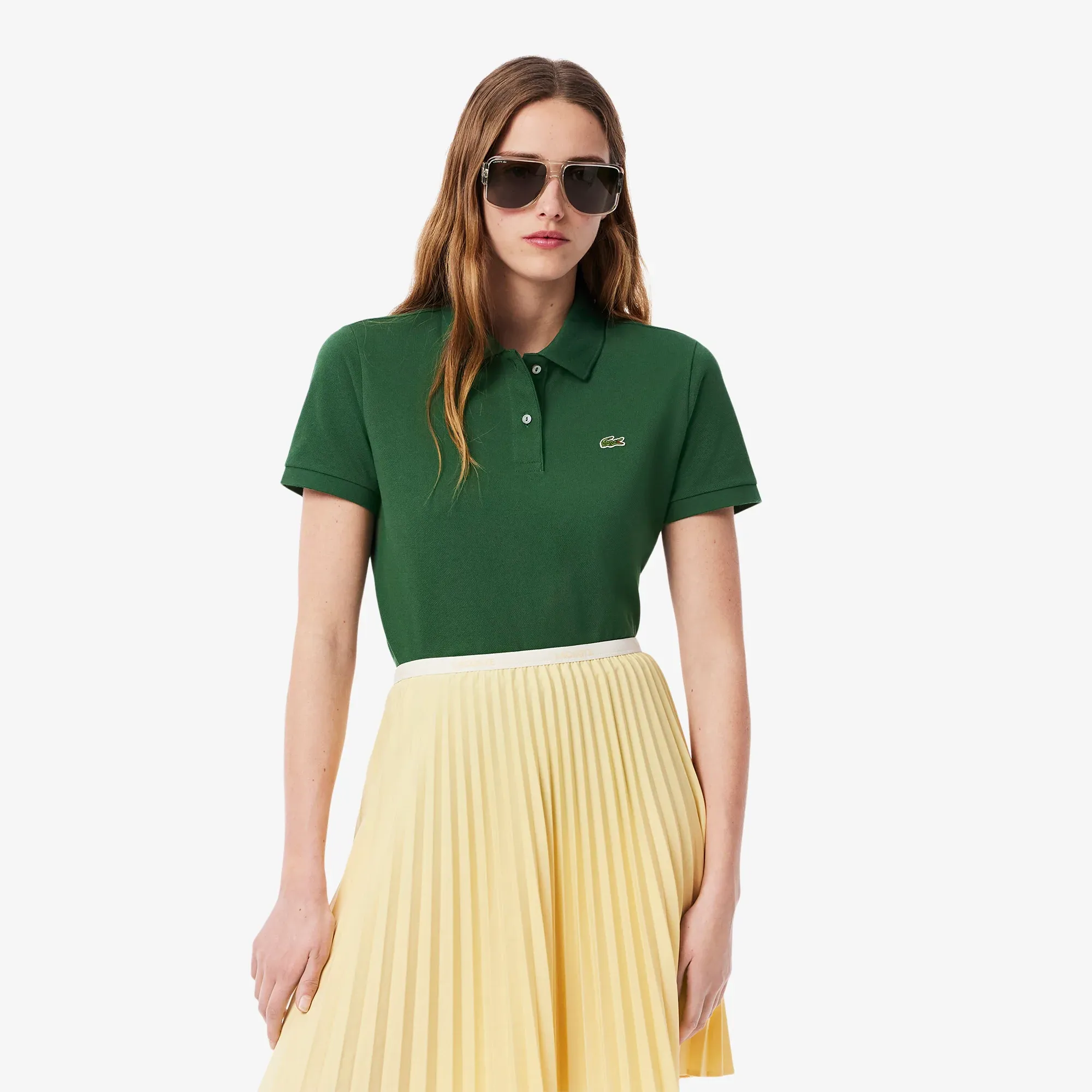 Lacoste Regular Fit Supple Petit Piqué Polo Shirt - Pine Green