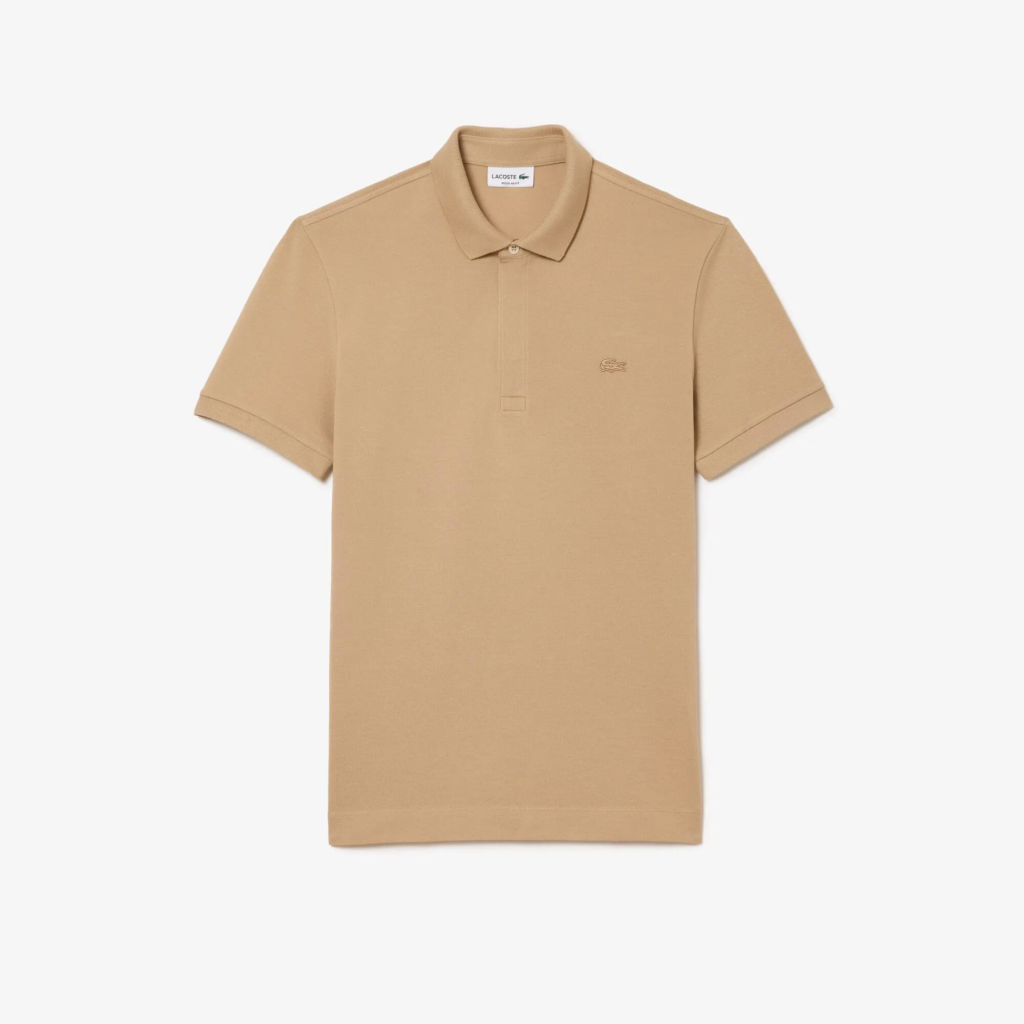 Lacoste Regular Fit Paris Stretch Piqué Polo Shirt - Beige