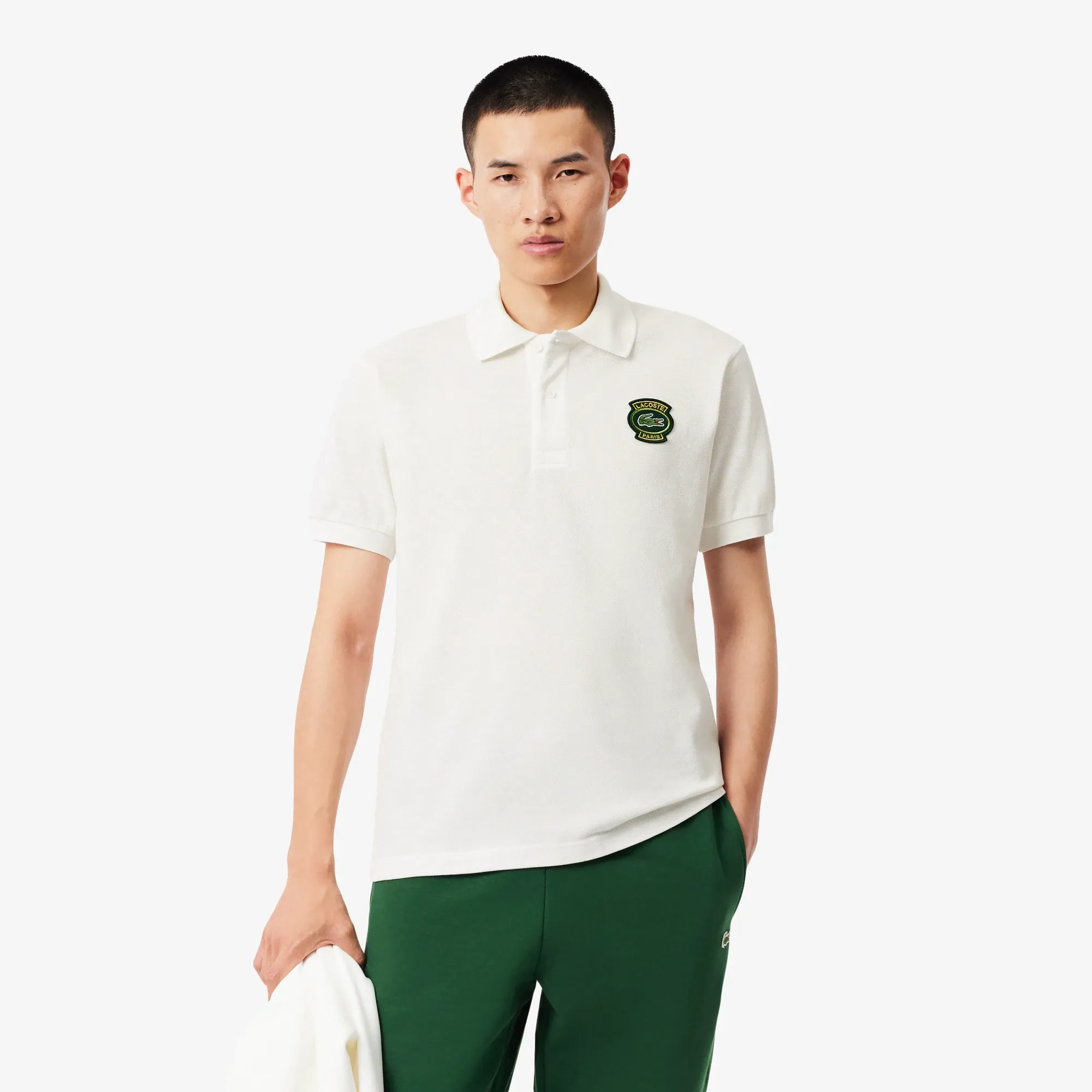 Lacoste Classic Fit Petit Piqué Badge Polo Shirt - White