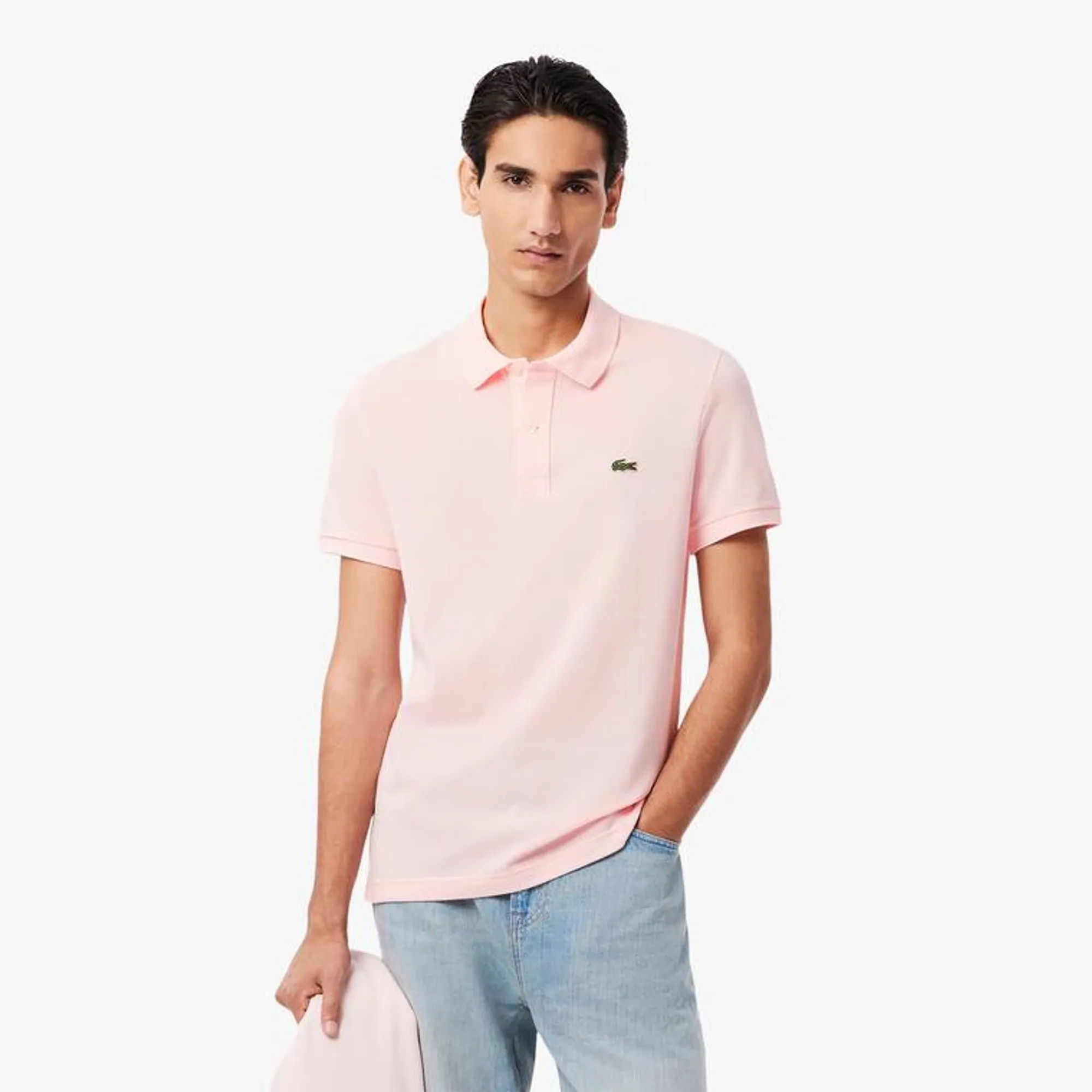 Lacoste Slim Fit L.12.12 Piqué Polo Shirt - Light Pink