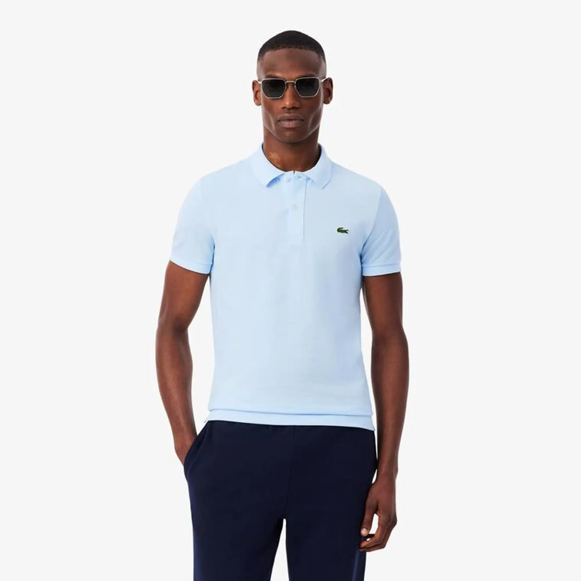 Lacoste Slim Fit L.12.12 Piqué Polo Shirt - Light Blue