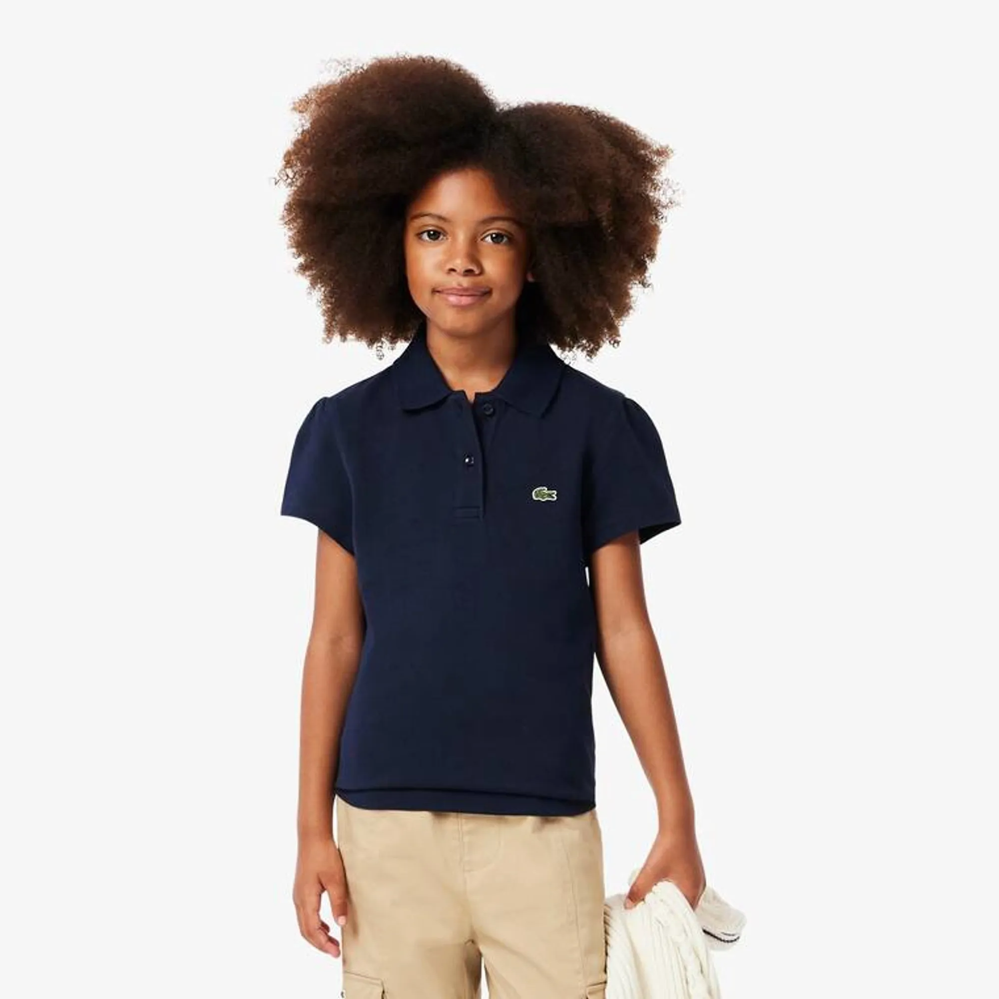 Lacoste Scalloped Collar Piqué Polo Shirt - Midnight Blue