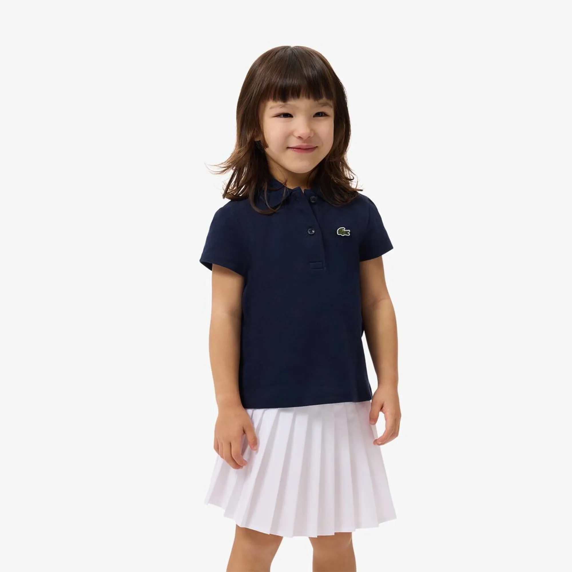 Lacoste Scalloped Collar Piqué Polo Shirt - Midnight Blue