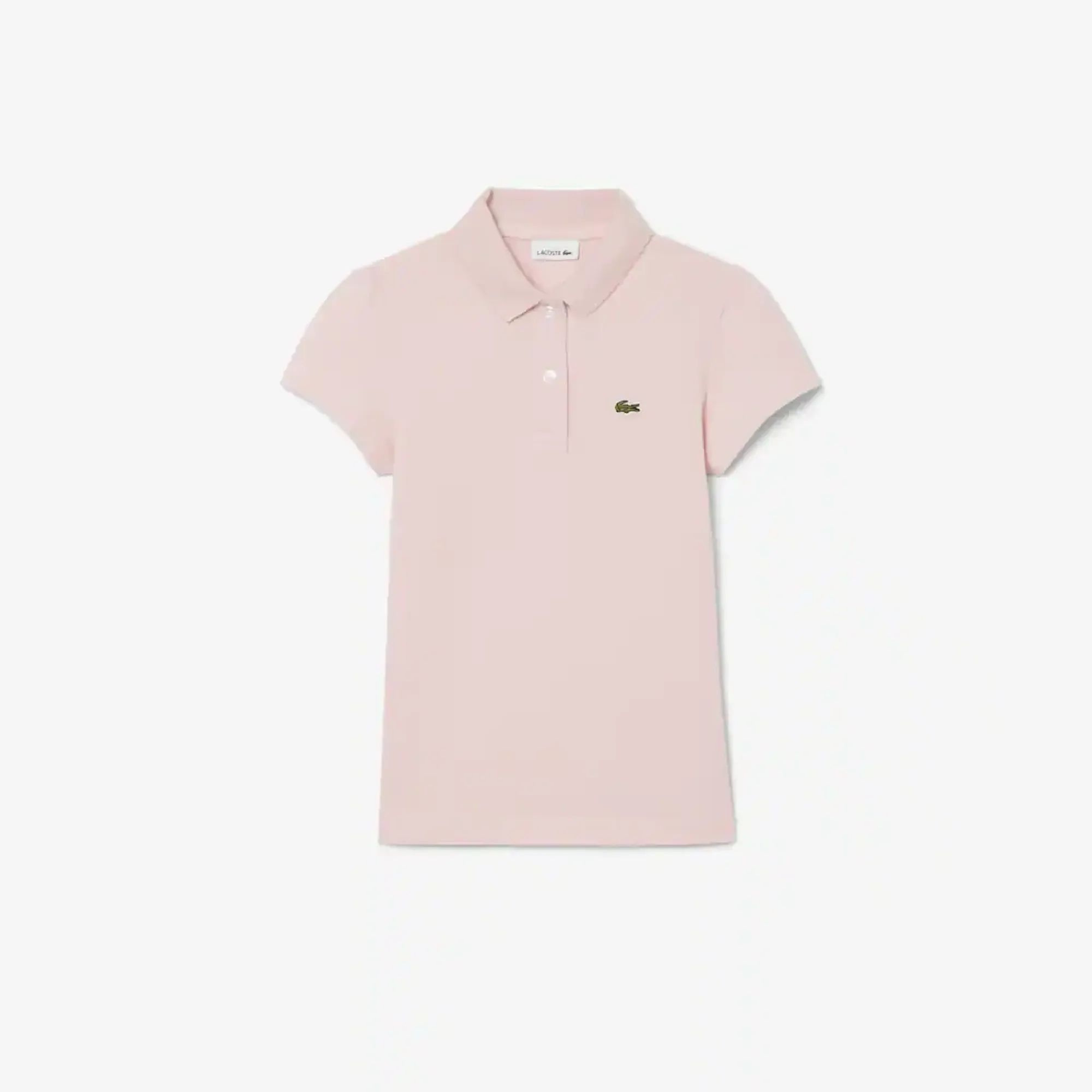 Lacoste Scalloped Collar Piqué Polo Shirt - Light Pink