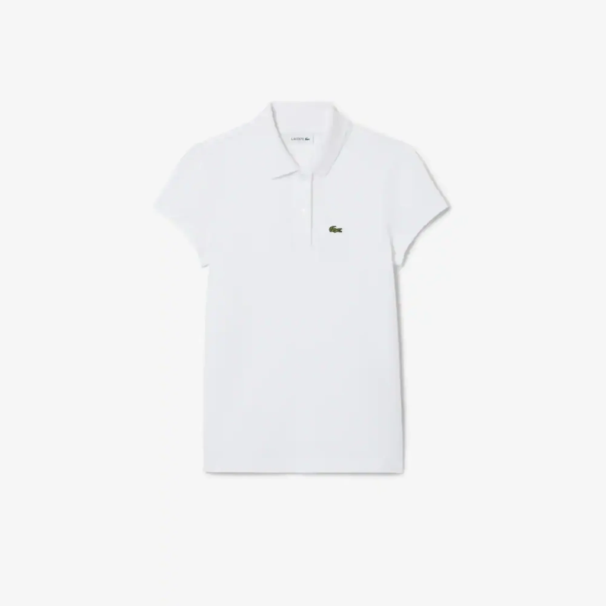 Lacoste Scalloped Collar Piqué Polo Shirt - White