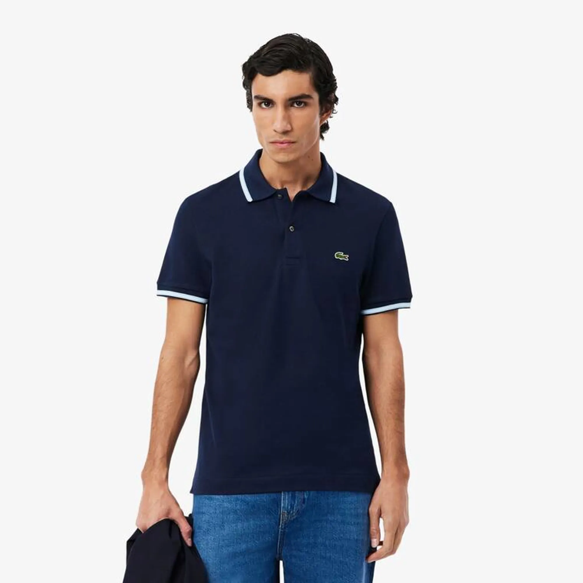 Lacoste Regular Fit Trim Accent L.12.12 Polo Shirt - Midnight Blue
