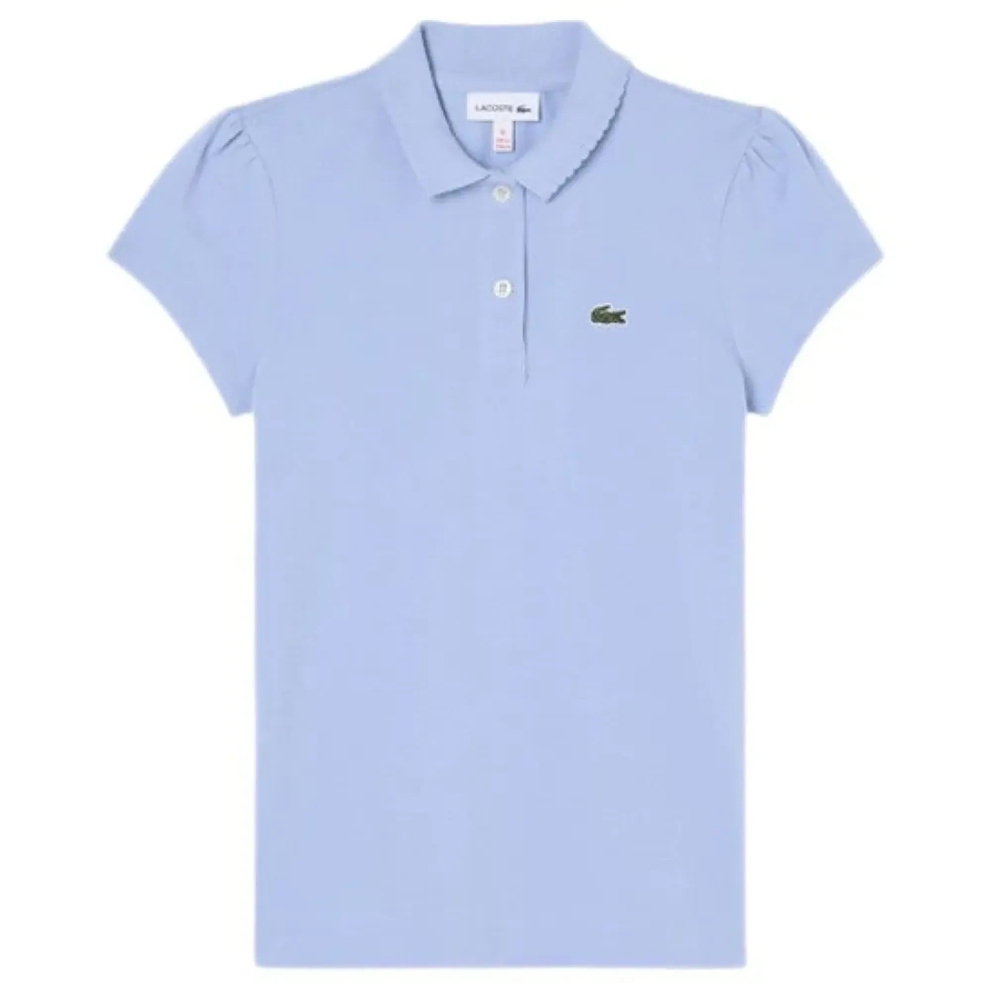 Lacoste Scalloped Collar Piqué Polo Shirt - Purple