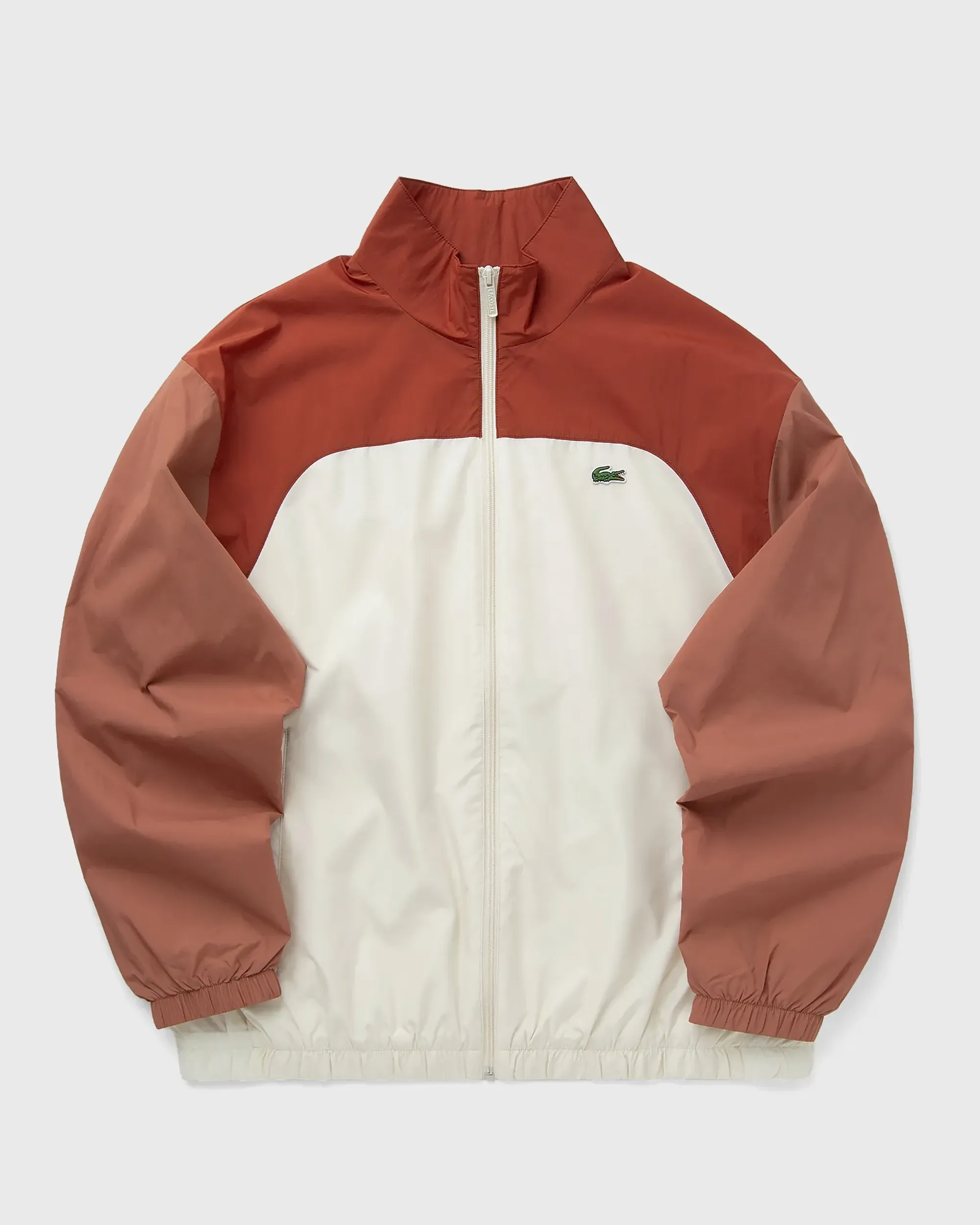 Lacoste Water-Repellent Colour-Block Track Jacket - White / Brown / Light Brown