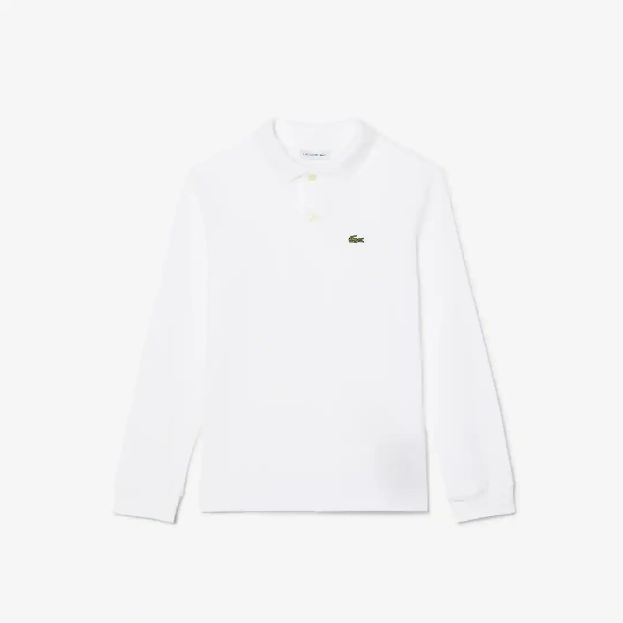 Lacoste Long Sleeve Petit Piqué Polo Shirt - White