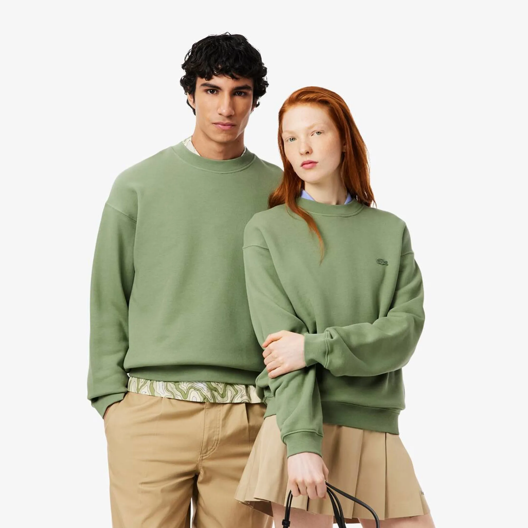 Lacoste Loose Fit Heavy Fleece Sweatshirt - Green