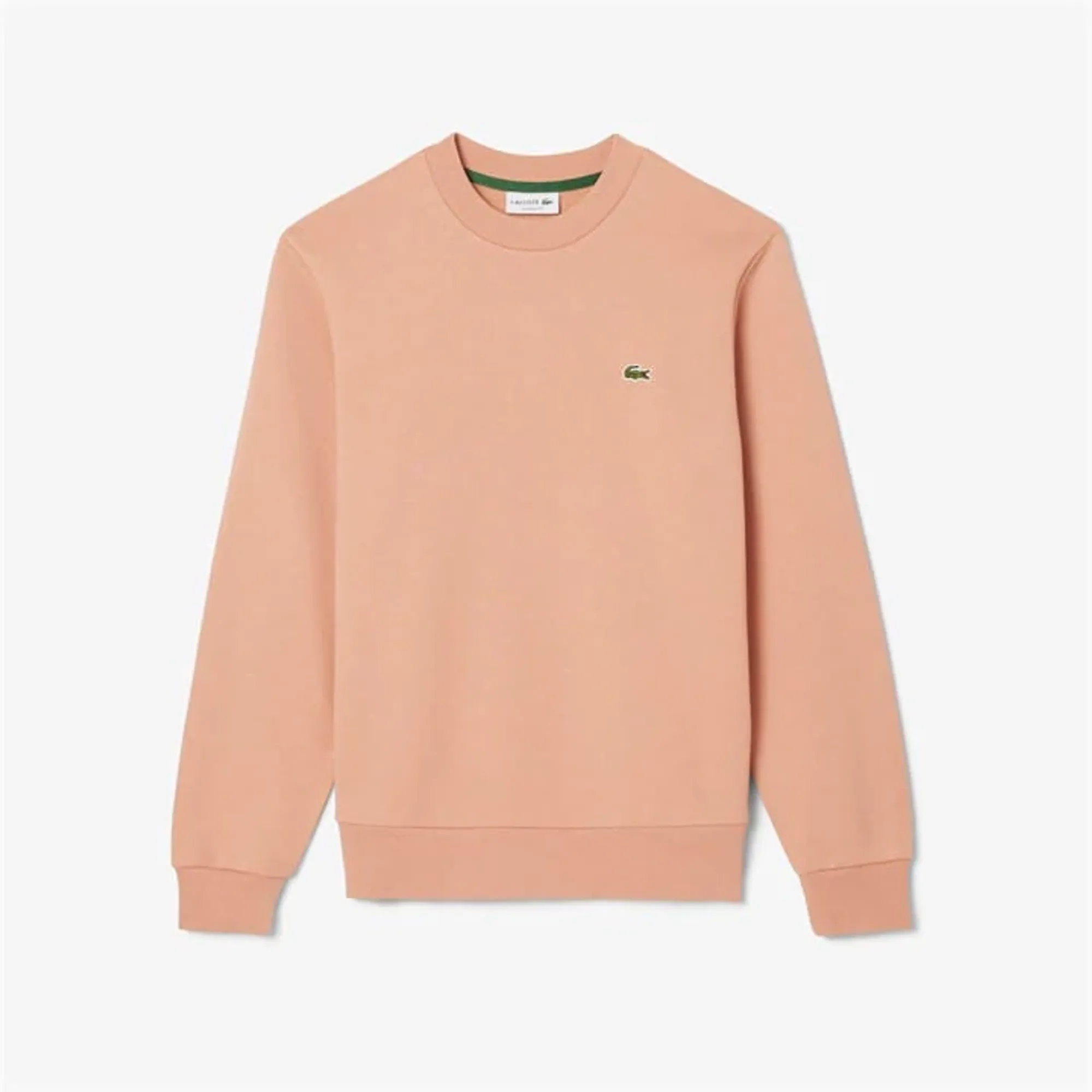 Lacoste Fleece Crew Neck Sweatshirt - Pinkish Beige