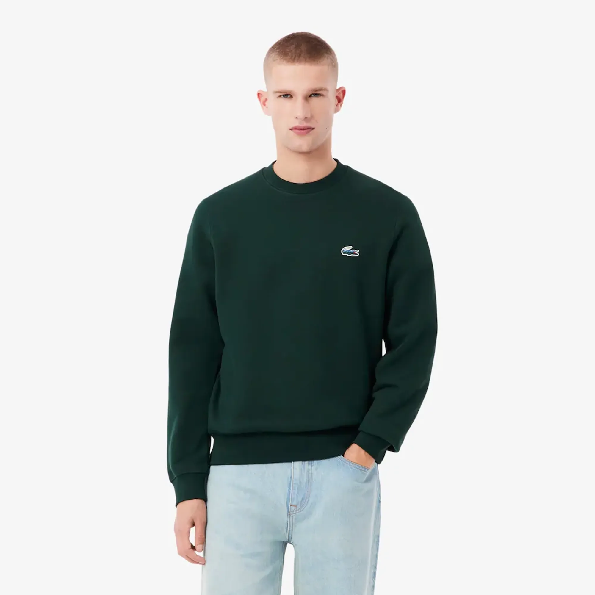 Lacoste Landscape Crocodile Fleece Sweatshirt - Sinople Green