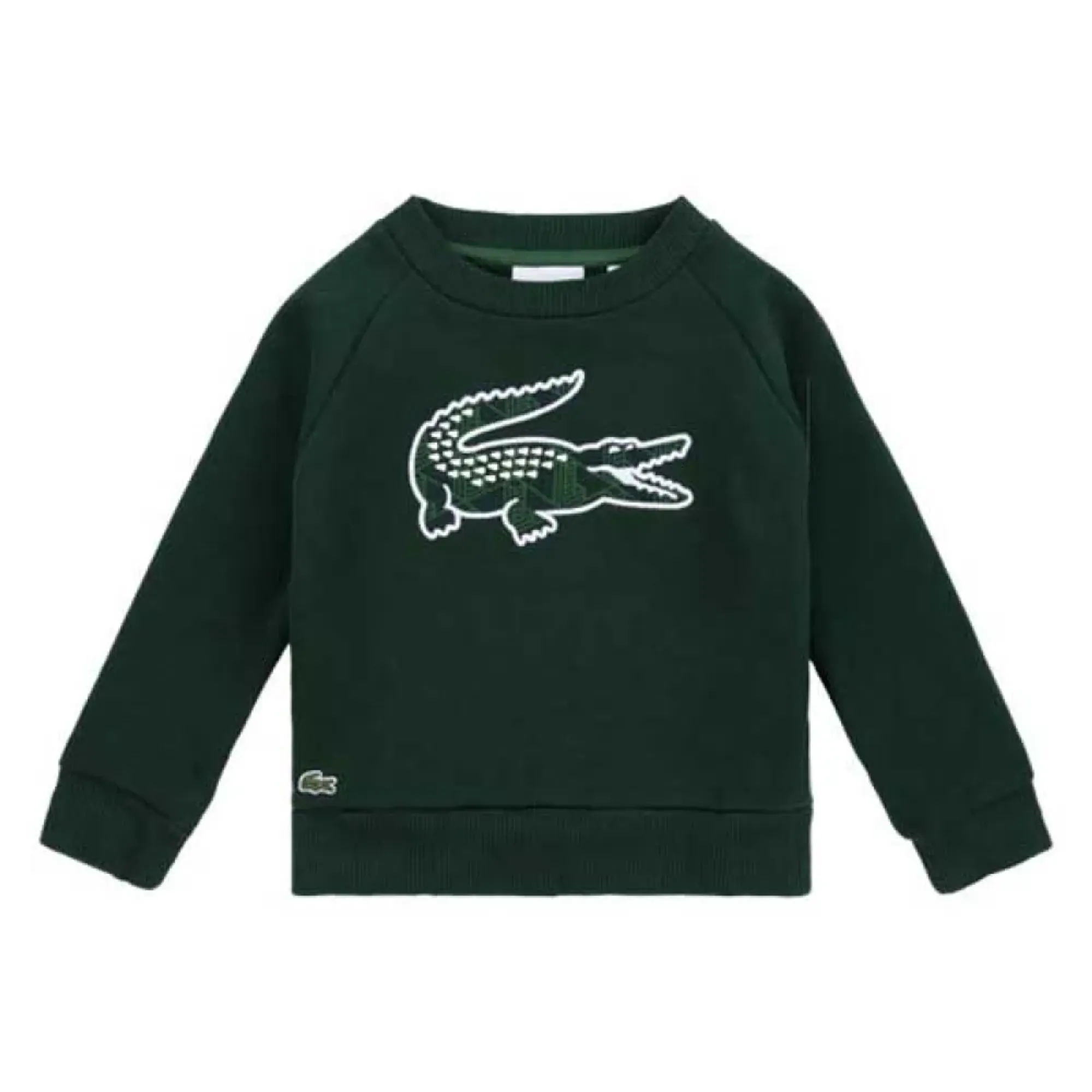 Lacoste Monogram Print Fleece Sweatshirt - Sinople Green