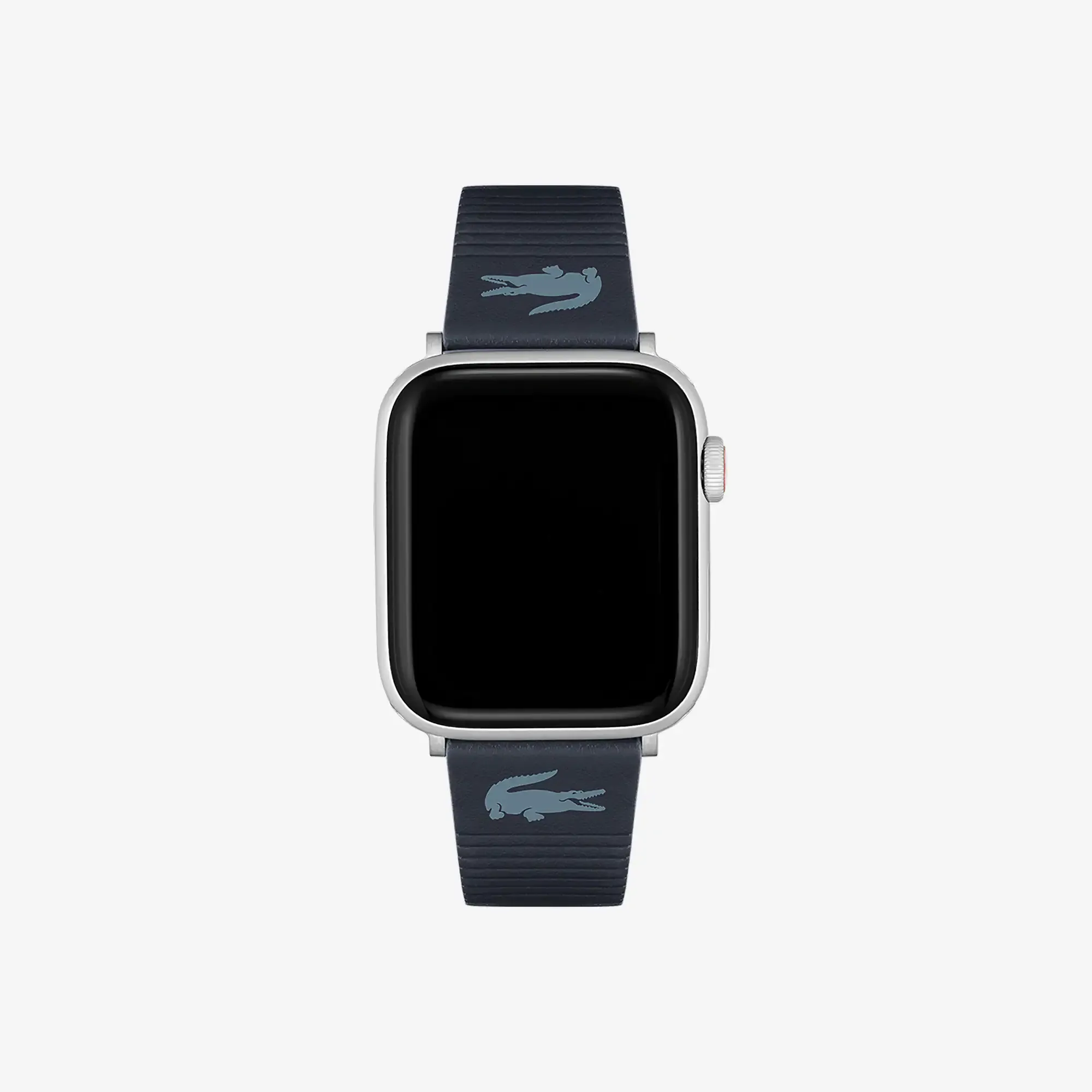 Unisex Lacoste Blue Leather Apple Watch Strap - Colour