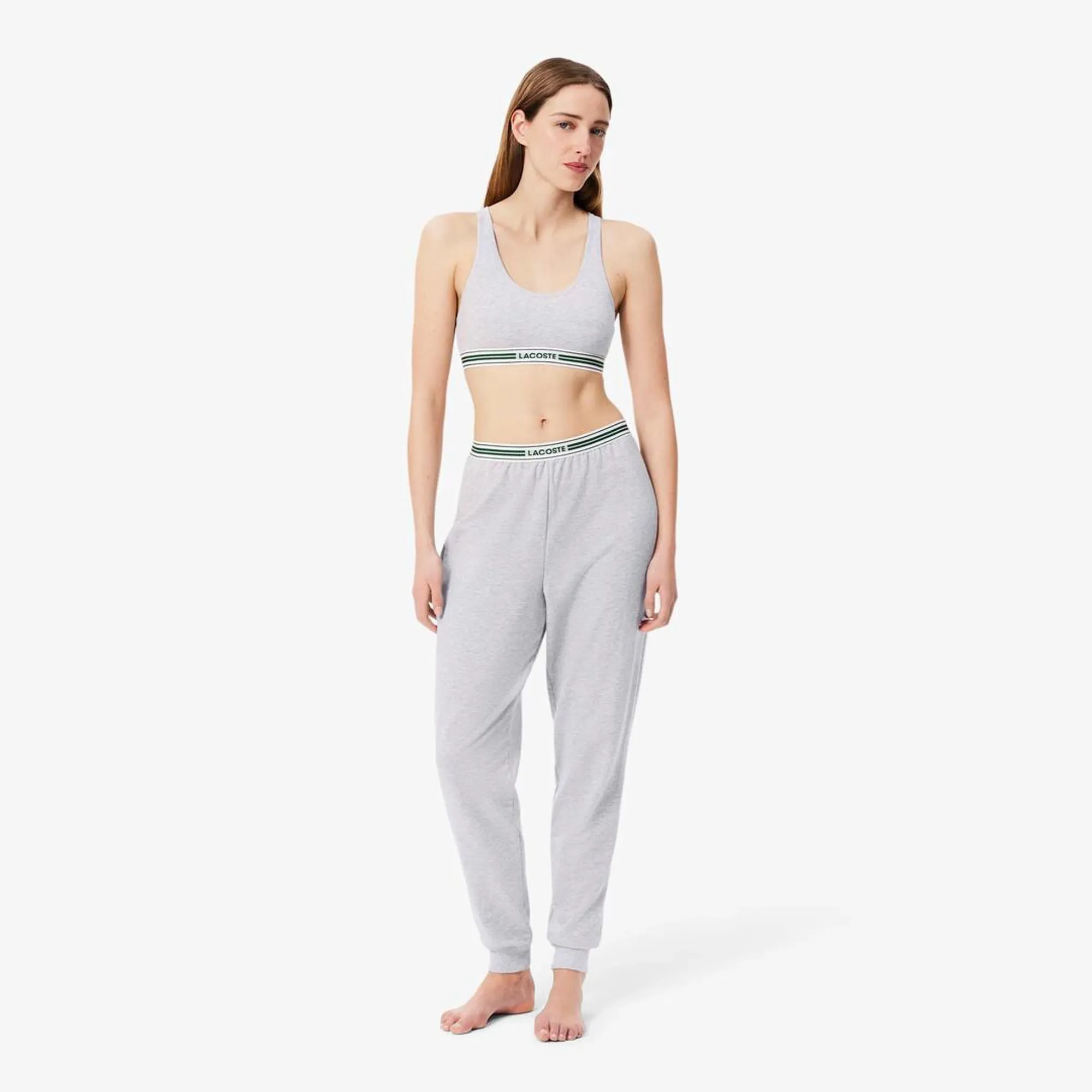 Lacoste Cotton Loungewear Joggers - Light Heathered Grey