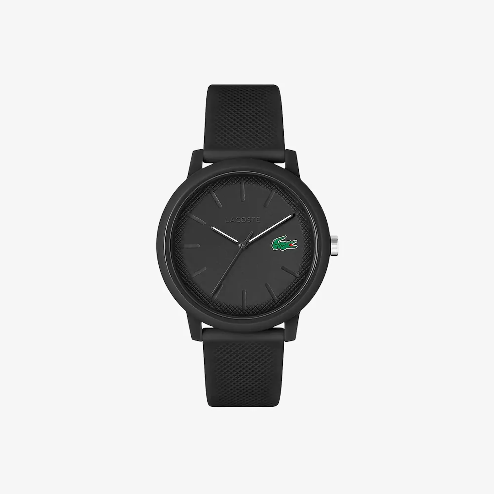 Men’s Lacoste.12.12 Black Silicone Strap Watch - Colour
