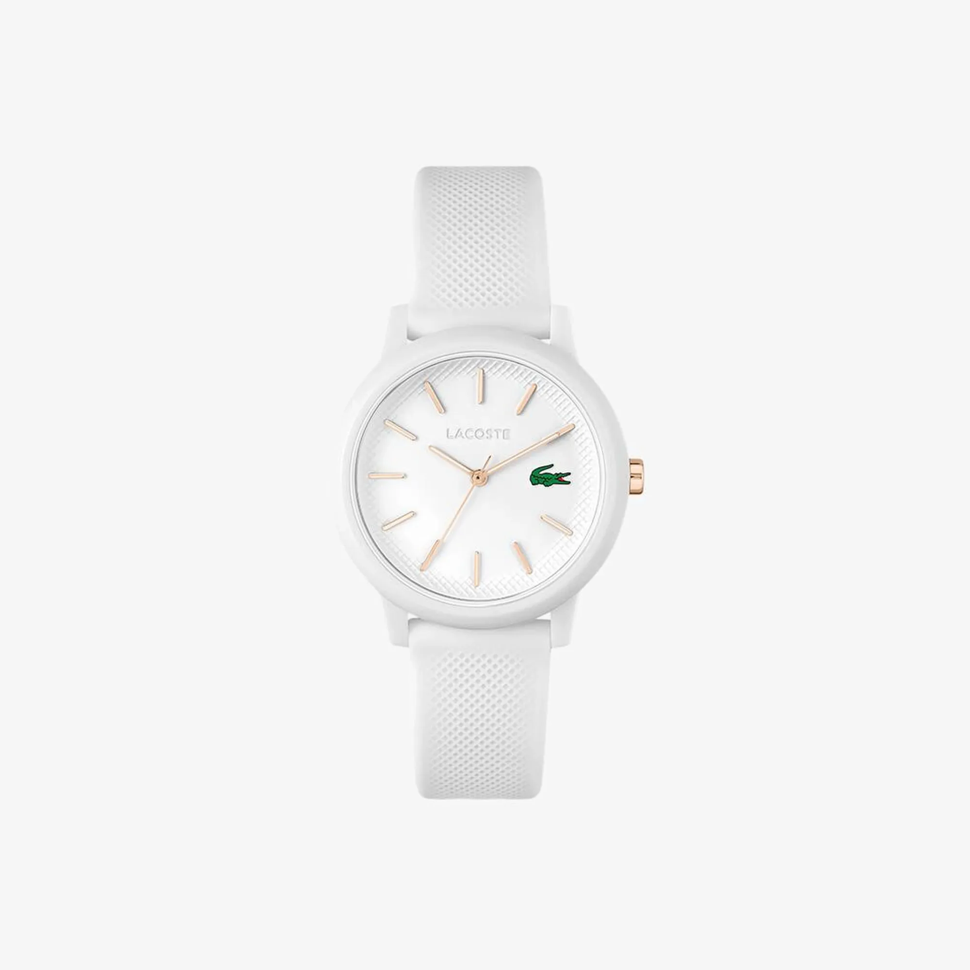Women's Lacoste.12.12 White Silicone Strap Watch - Colour