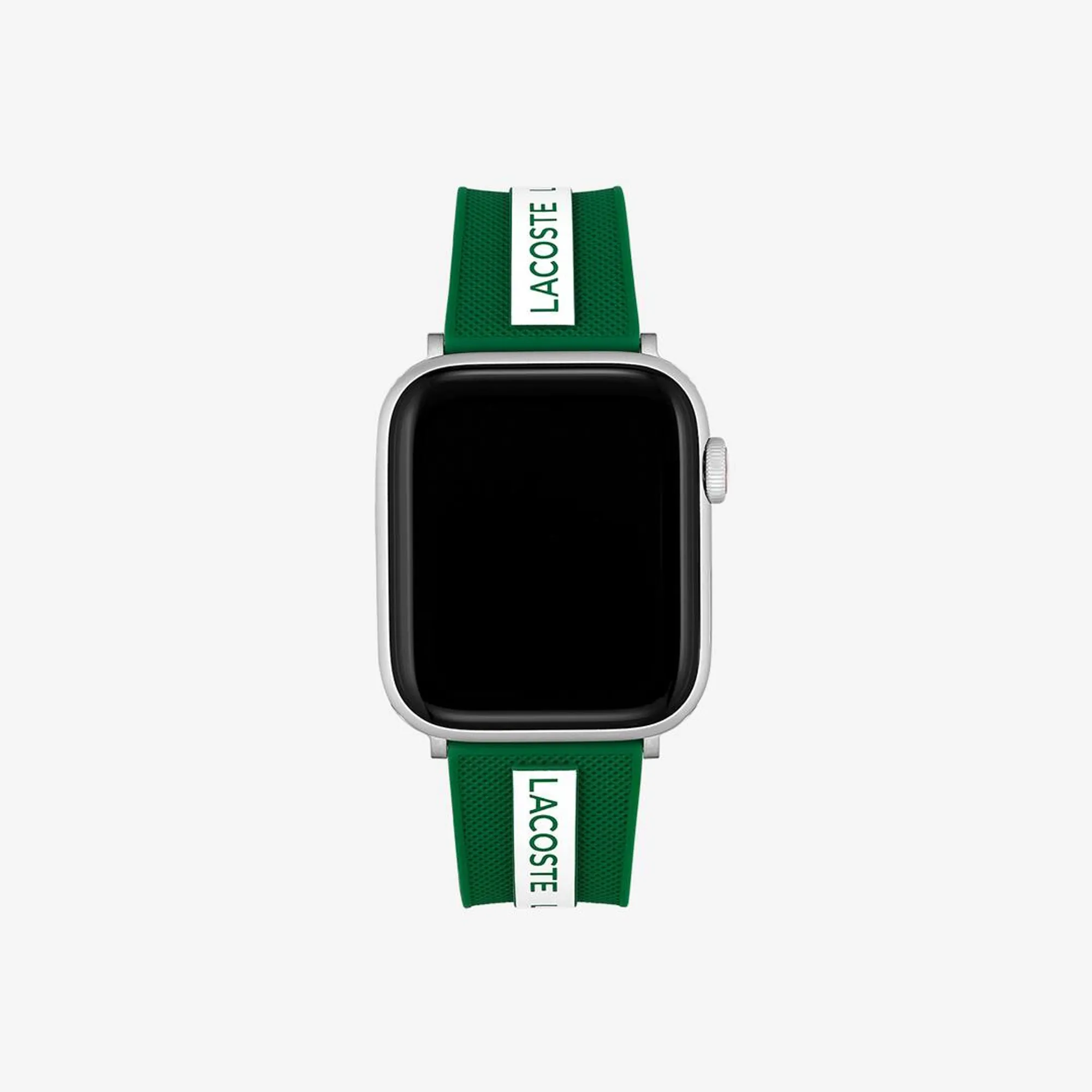 Unisex Lacoste Green Silicone Apple Watch Strap - Colour